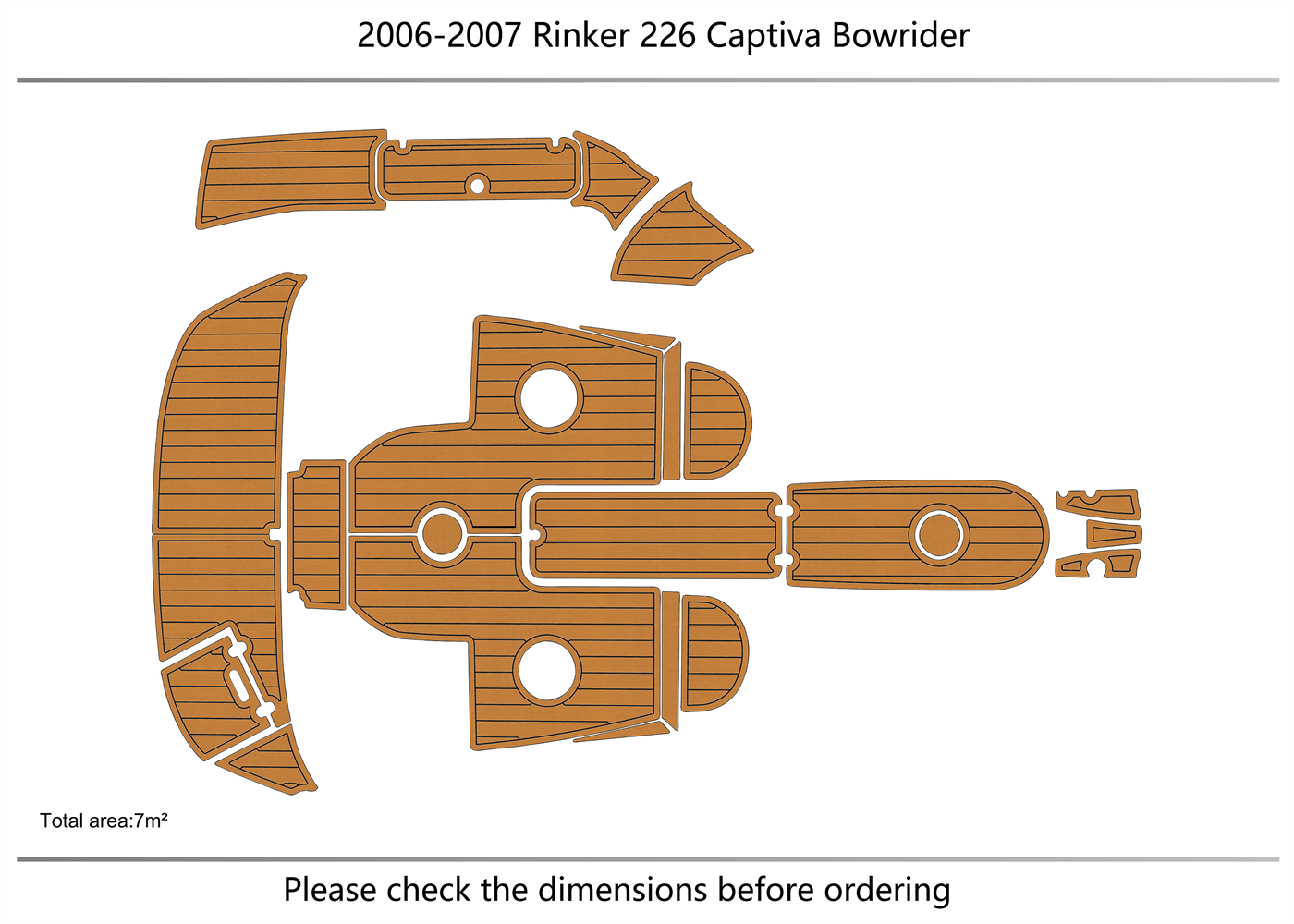 2006-2007 Rinker 226 Captiva Bowrider EVA boat flooring