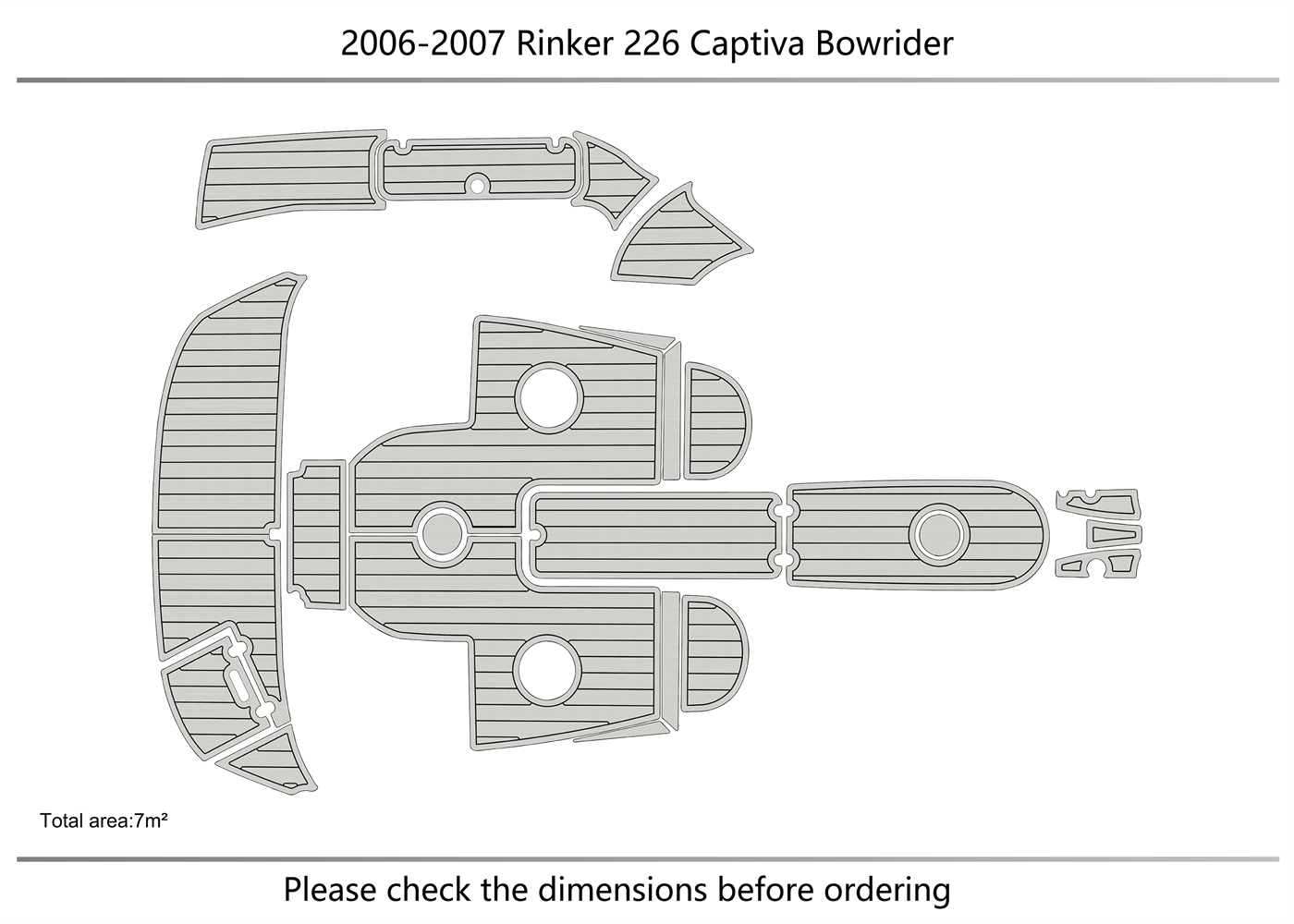 2006-2007 Rinker 226 Captiva Bowrider EVA boat flooring