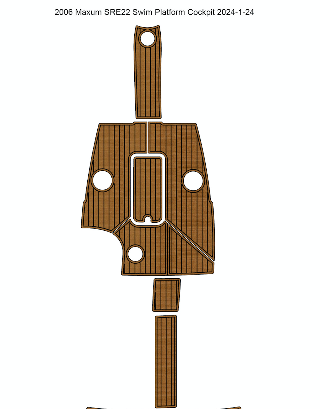 2006 Maxum SRE22 Cockpit Boat Flooring