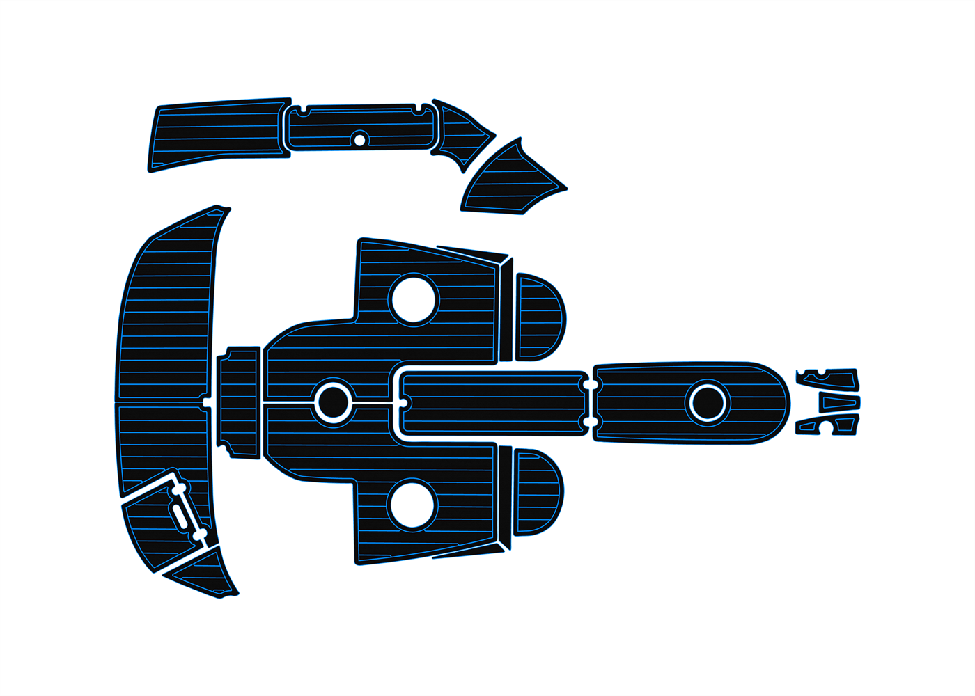 2006-2007 Rinker 226 Captiva Bowrider EVA boat flooring