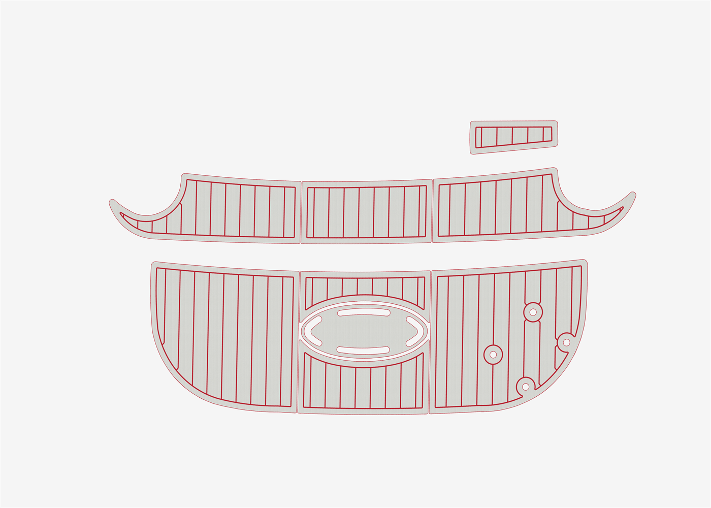 2004-2009 Larson 260 Cabrio Boat Flooring DuraEVA A629