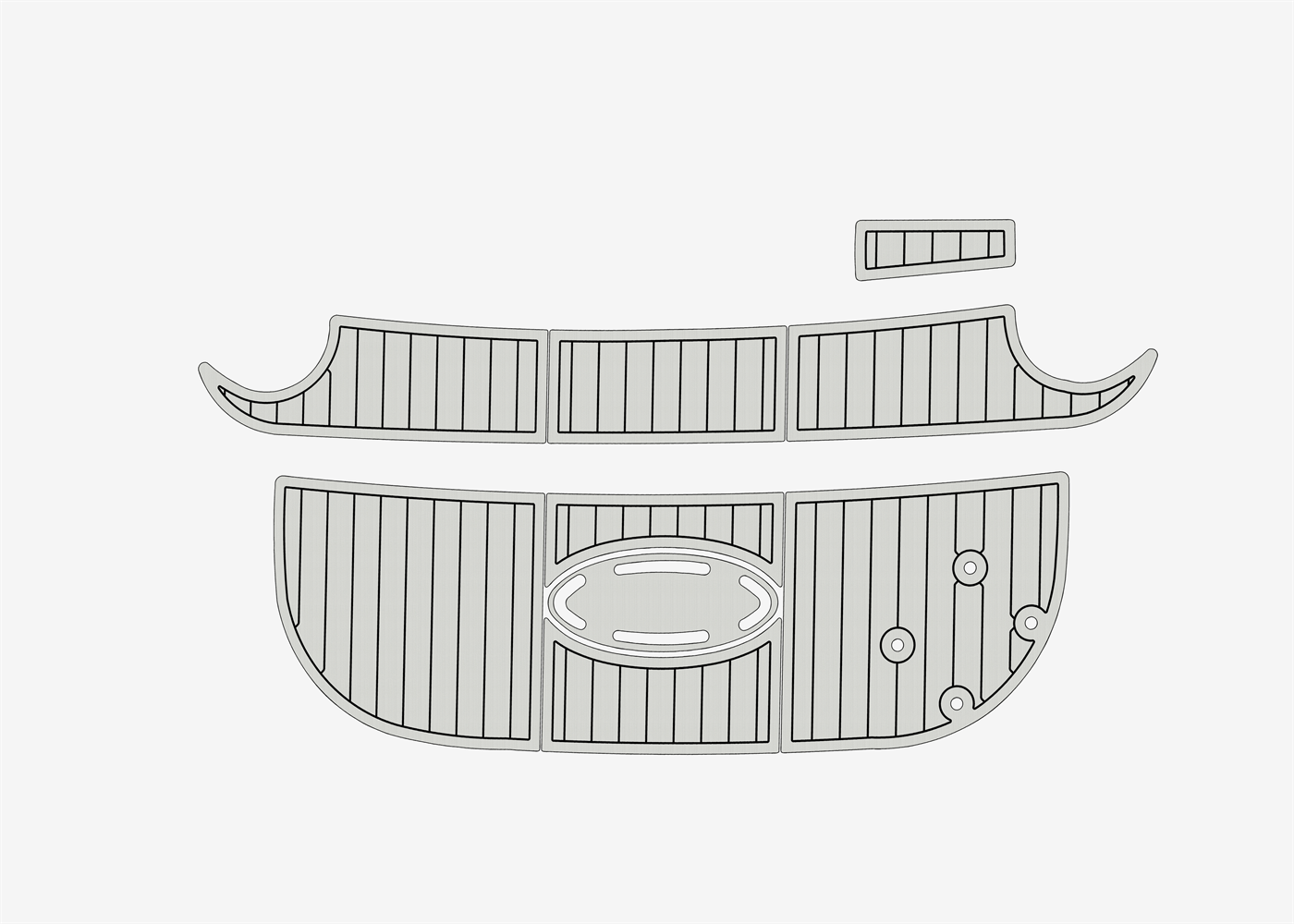 2004-2009 Larson 260 Cabrio Boat Flooring DuraEVA A629