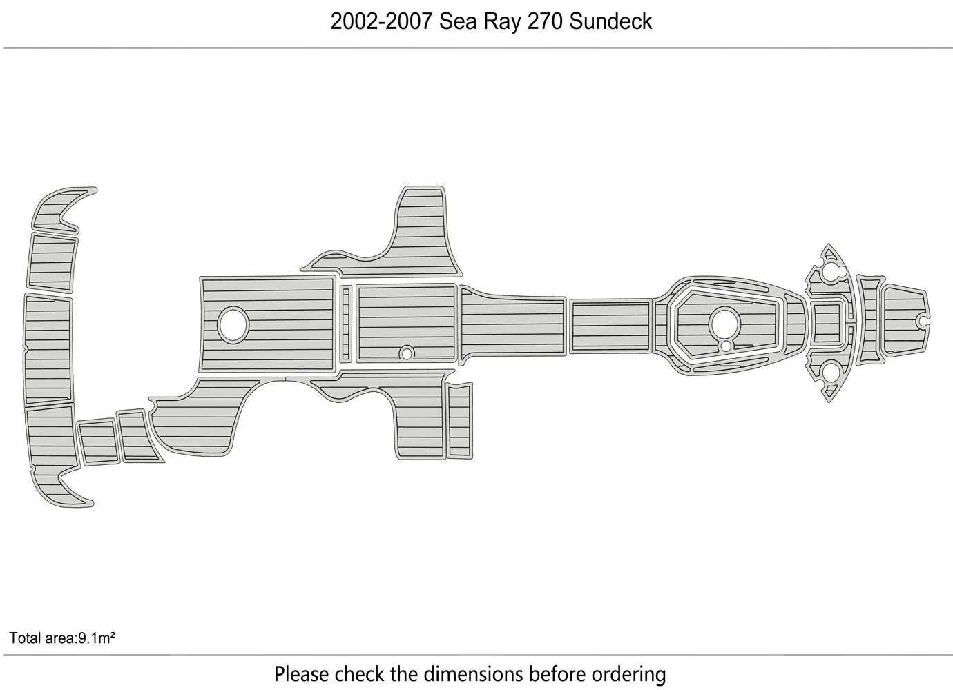 2002-2007 sea ray 270 sundeck Boat Flooring