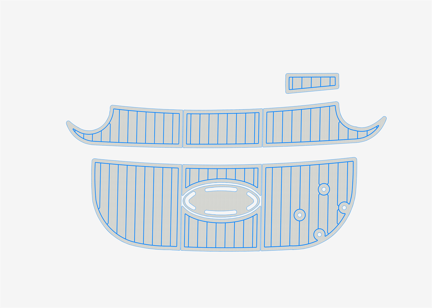 2004-2009 Larson 260 Cabrio Boat Flooring DuraEVA A629