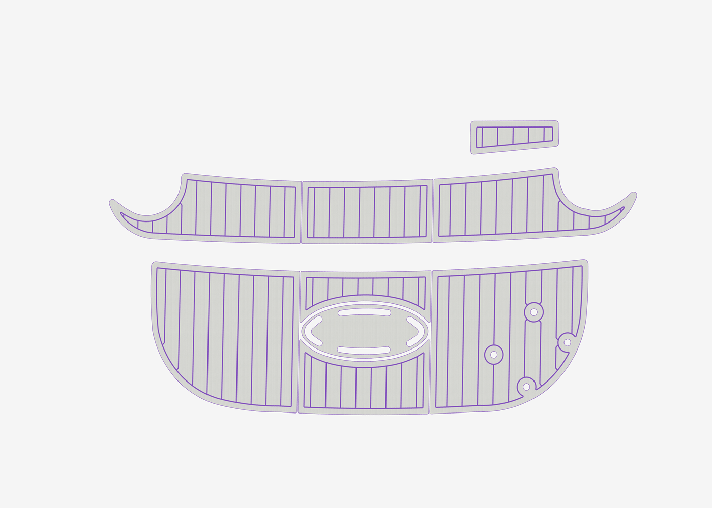 2004-2009 Larson 260 Cabrio Boat Flooring DuraEVA A629