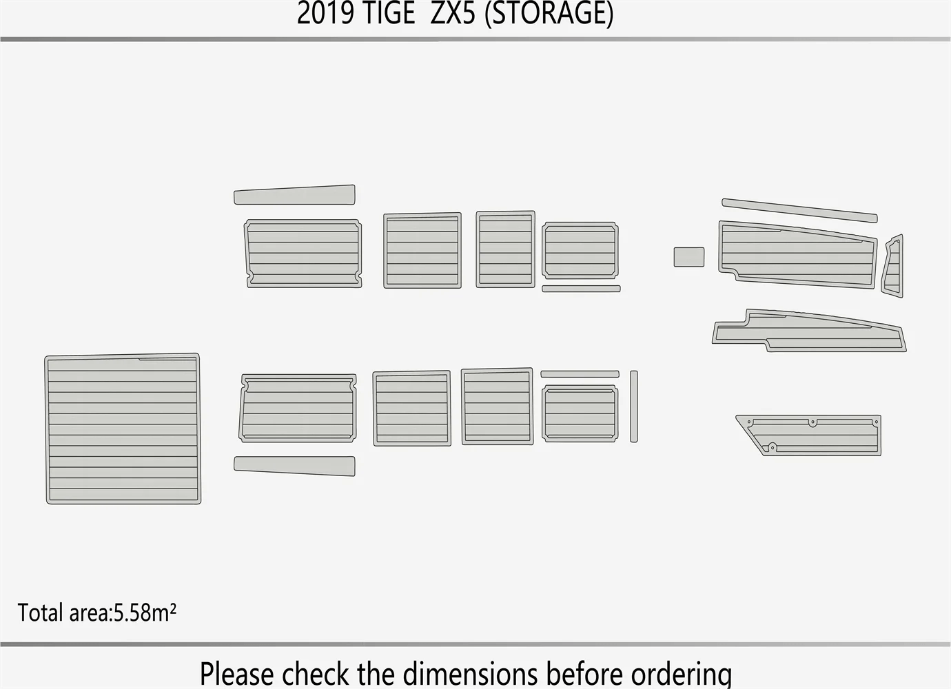 2019 TIGE ZX5 Storage