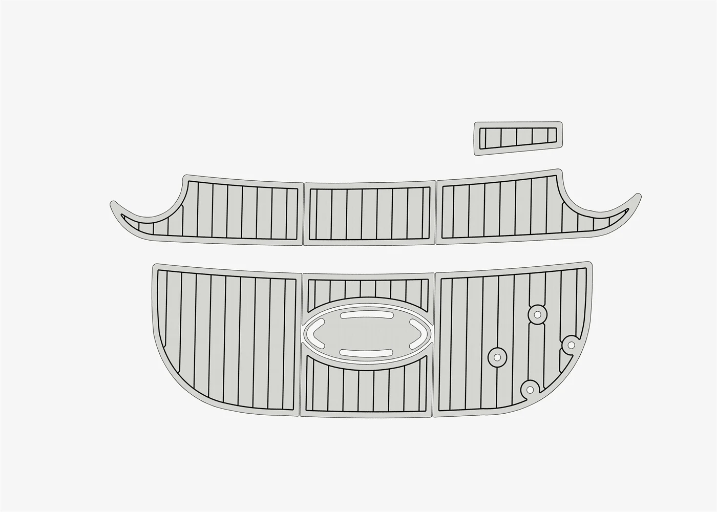 2004-2009 Larson 260 Cabrio Boat Flooring DuraEVA A629
