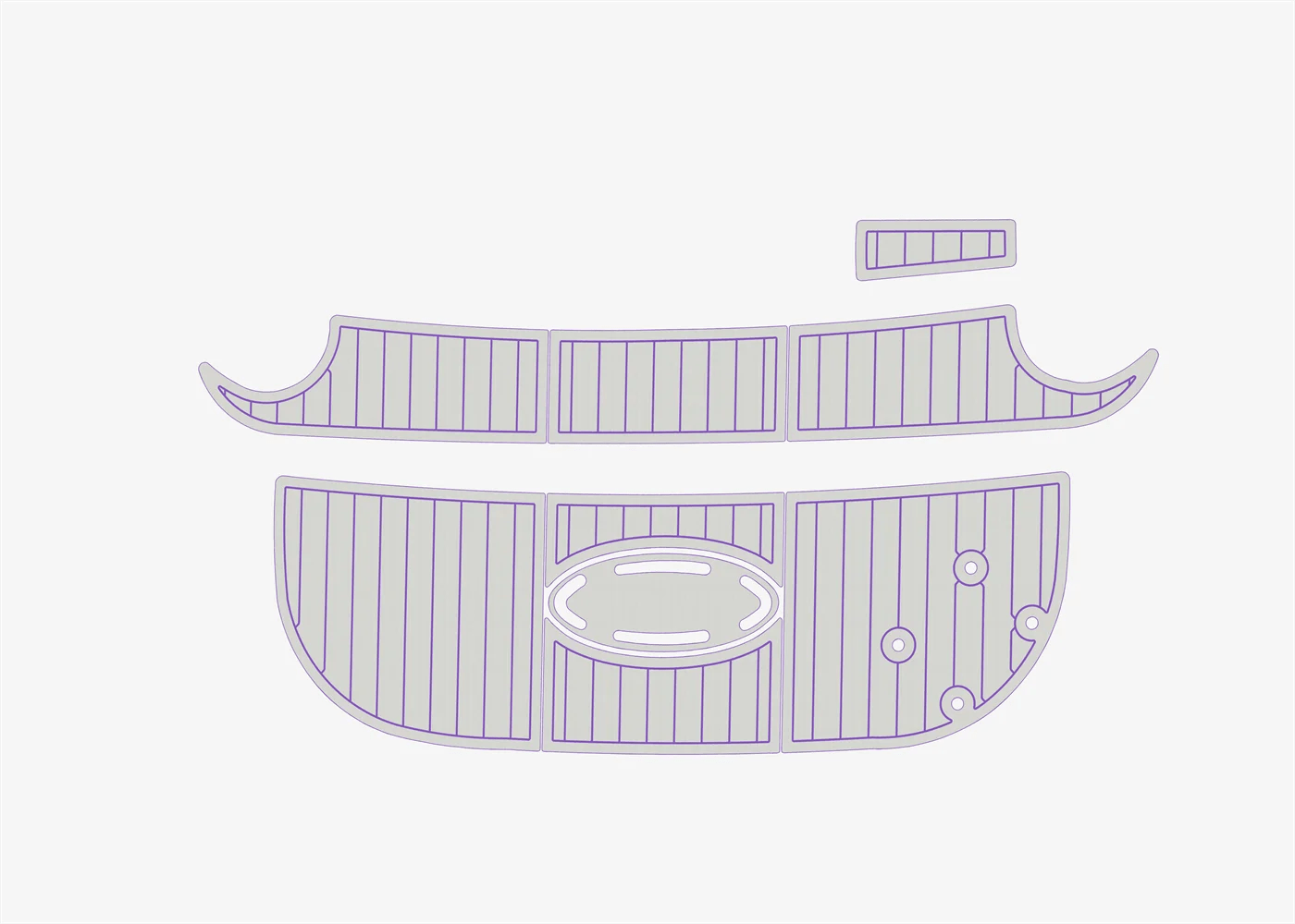 2004-2009 Larson 260 Cabrio Boat Flooring DuraEVA A629