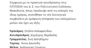 Κουφάλια:Το νέο ΔΣ του συλλόγου “Μακεδονία“ Κουφάλια:Το νέο ΔΣ του συλλόγου “Μακεδονία“