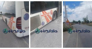 Γέφυρα:’Έμεινε” λεωφορείο στις γραμμές Γέφυρα:’Έμεινε” λεωφορείο στις γραμμές