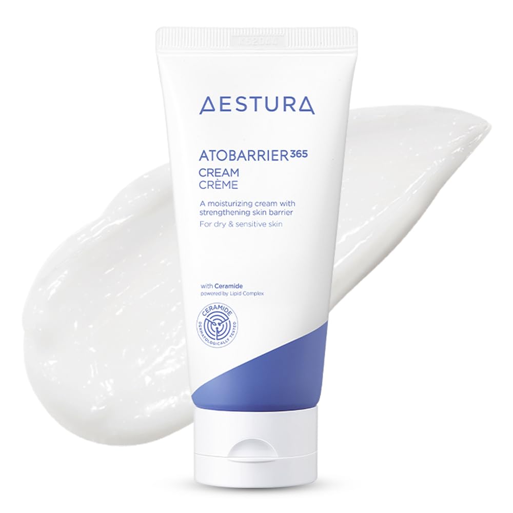 AESTURA ATOBARRIER365 Cream with Ceramide, Korean Moisturizer for Barrier Repair | 120-hour Lasting Hydration, Capsuled Ceramides for Dry & Sensitive Skin, Non-comedogenic tested, 2.70 fl.oz.(Renewed) AESTURA ATOBARRIER365 Cream with Ceramide, Korean Moisturizer for Barrier Repair | 120-hour Lasting Hydration, Capsuled Ceramides for Dry & Sensitive Skin, Non-comedogenic tested, 2.70 fl.oz.(Renewed)