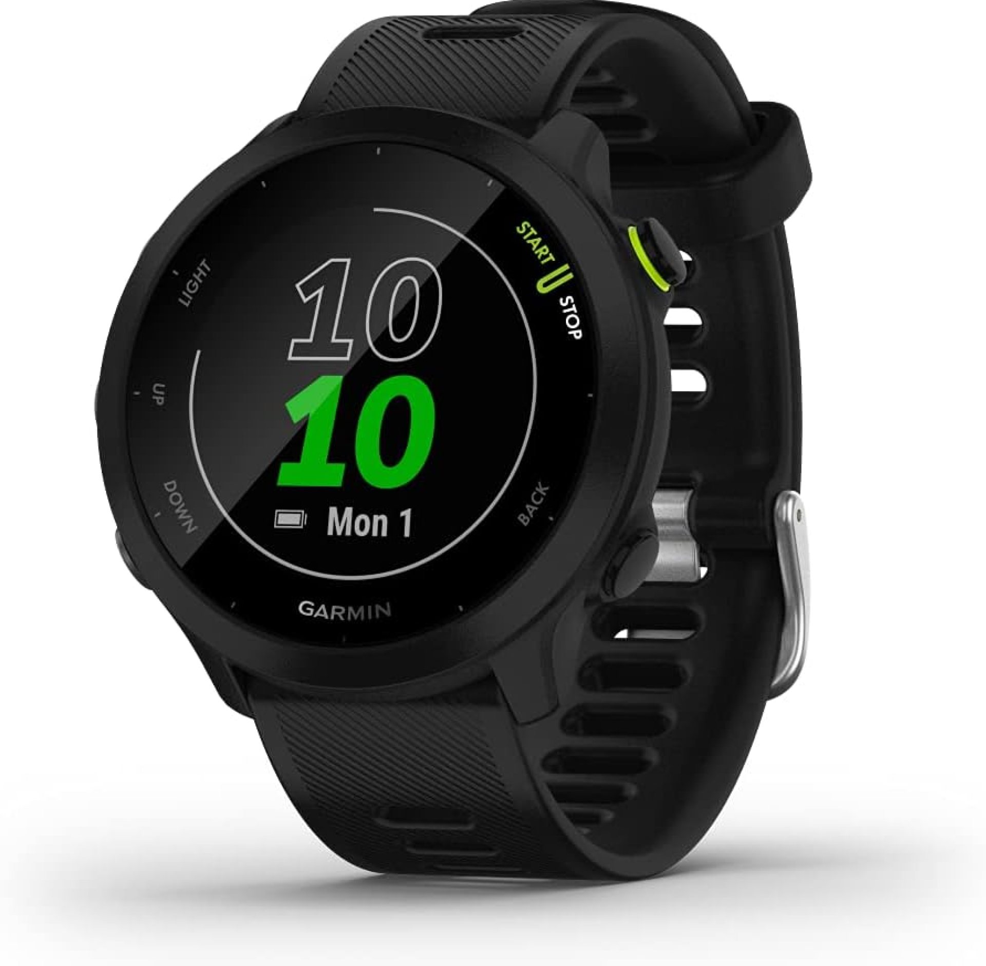 Garmin Forerunner 55, GPS Running Watch with Daily Suggested Workouts, Up to 2 weeks of Battery Life, Black – 010-02562-00 Garmin Forerunner 55, GPS Running Watch with Daily Suggested Workouts, Up to 2 weeks of Battery Life, Black – 010-02562-00