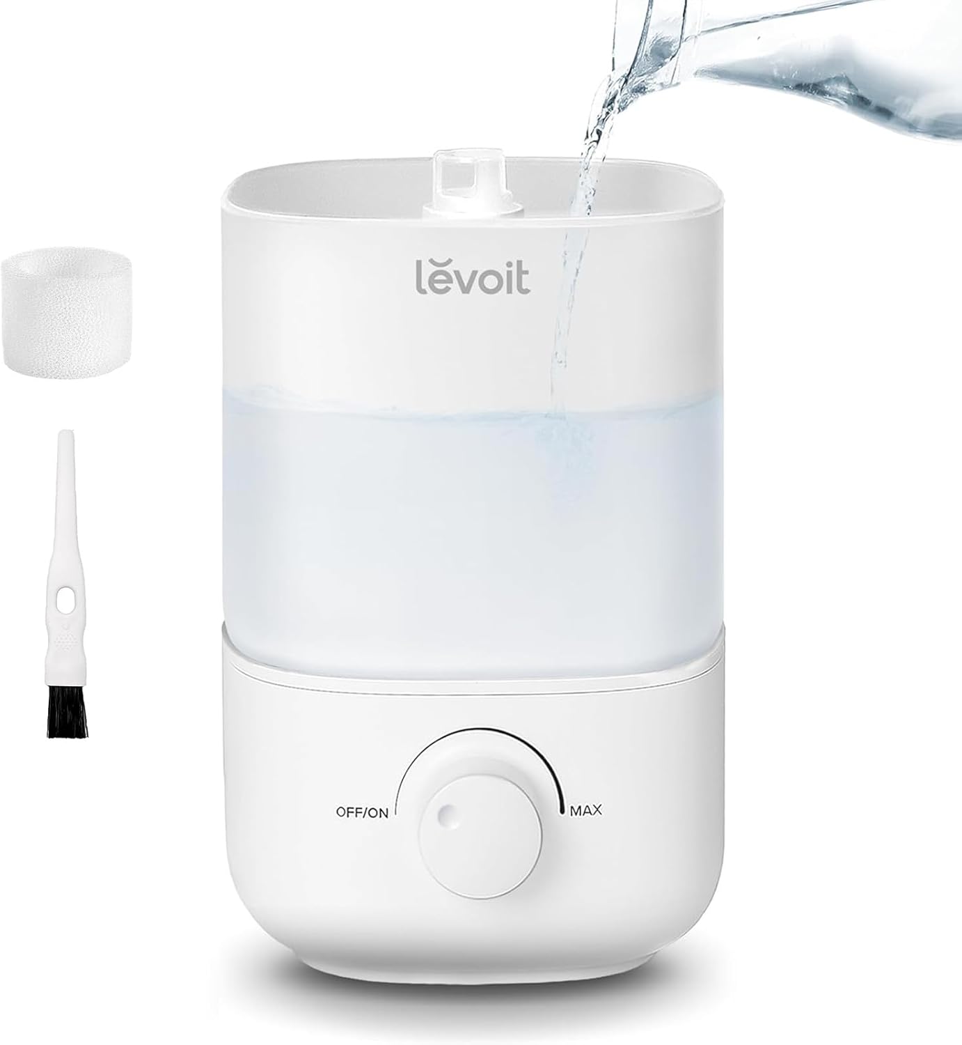 LEVOIT Top Fill Humidifiers for Bedroom, 2.5L Tank for Large Room, Easy to Fill & Clean, 28dB Quiet Cool Mist Air Humidifier for Home Baby Nursery & Plants, Auto Shut-off and BPA-Free for Safety, 25H LEVOIT Top Fill Humidifiers for Bedroom, 2.5L Tank for Large Room, Easy to Fill & Clean, 28dB Quiet Cool Mist Air Humidifier for Home Baby Nursery & Plants, Auto Shut-off and BPA-Free for Safety, 25H