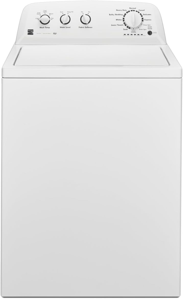 Kenmore 20362 Triple Action Agitator Top-Load Washer, 3.8 cu. ft, White Kenmore 20362 Triple Action Agitator Top-Load Washer, 3.8 cu. ft, White