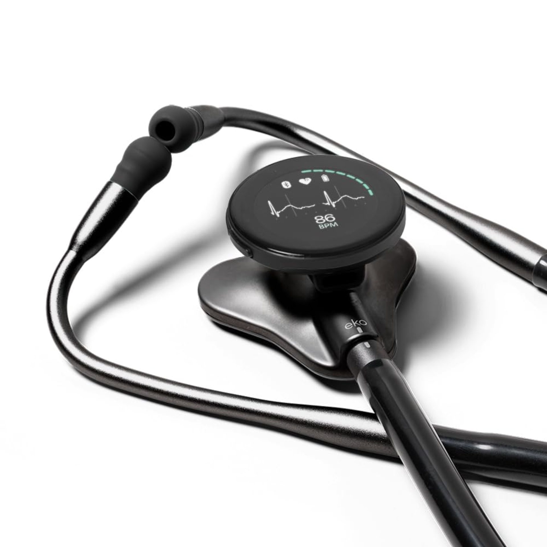 Eko CORE 500™ Digital Stethoscope — 40x Amplification, Active Noise Cancellation, 3-Lead ECG, FDA-Cleared AI, Full-Color Display, FSA/HSA Eligible — Matte Black, COR501-BLK/BLK Eko CORE 500™ Digital Stethoscope — 40x Amplification, Active Noise Cancellation, 3-Lead ECG, FDA-Cleared AI, Full-Color Display, FSA/HSA Eligible — Matte Black, COR501-BLK/BLK