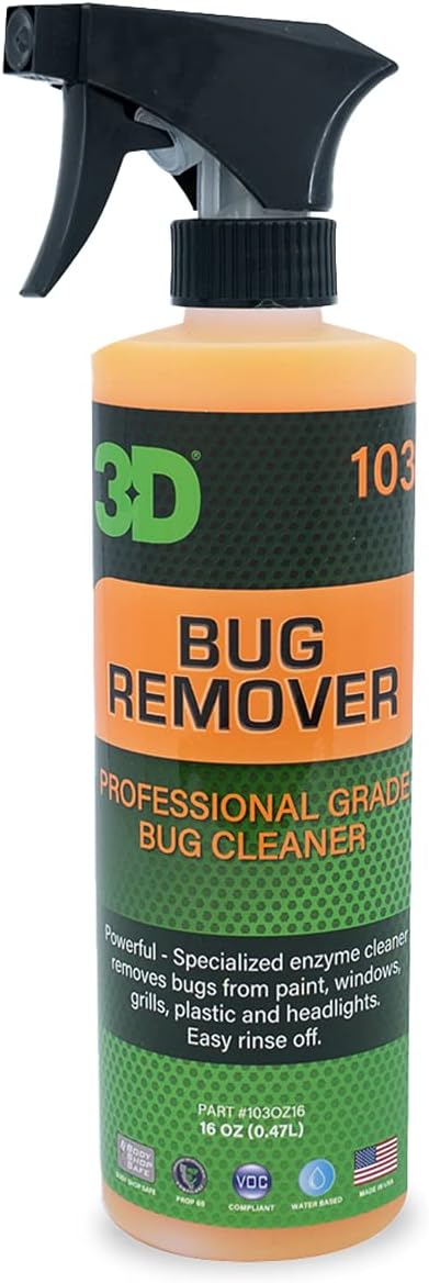 3D Bug Remover – All Purpose Exterior Cleaner & Degreaser to Wipe Away Bugs on Plastic, Rubber, Metal, Chrome, Aluminum, Windows & Mirrors, Suitable for use on Car Paint, Wax & Clear Coat (Gallon) 3D Bug Remover – All Purpose Exterior Cleaner & Degreaser to Wipe Away Bugs on Plastic, Rubber, Metal, Chrome, Aluminum, Windows & Mirrors, Suitable for use on Car Paint, Wax & Clear Coat (Gallon)