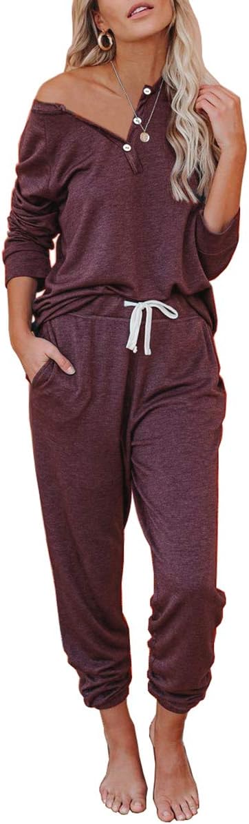 AUTOMET Womens 2 Piece Outfits Pajamas Sets Fall Lounge Sets Loungewear Sweatsuits with Sweatpants AUTOMET Womens 2 Piece Outfits Pajamas Sets Fall Lounge Sets Loungewear Sweatsuits with Sweatpants