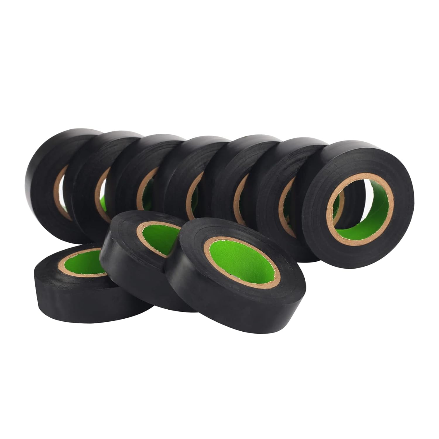 Electrical Tape 10 Rolls Professional Electric Tape Waterproof or Black Tape and Wire Tape 0.71 in Wide, 60 ft Long, 5 mil Thick for All Weather Under 600V Electrical Tape 10 Rolls Professional Electric Tape Waterproof or Black Tape and Wire Tape 0.71 in Wide, 60 ft Long, 5 mil Thick for All Weather Under 600V