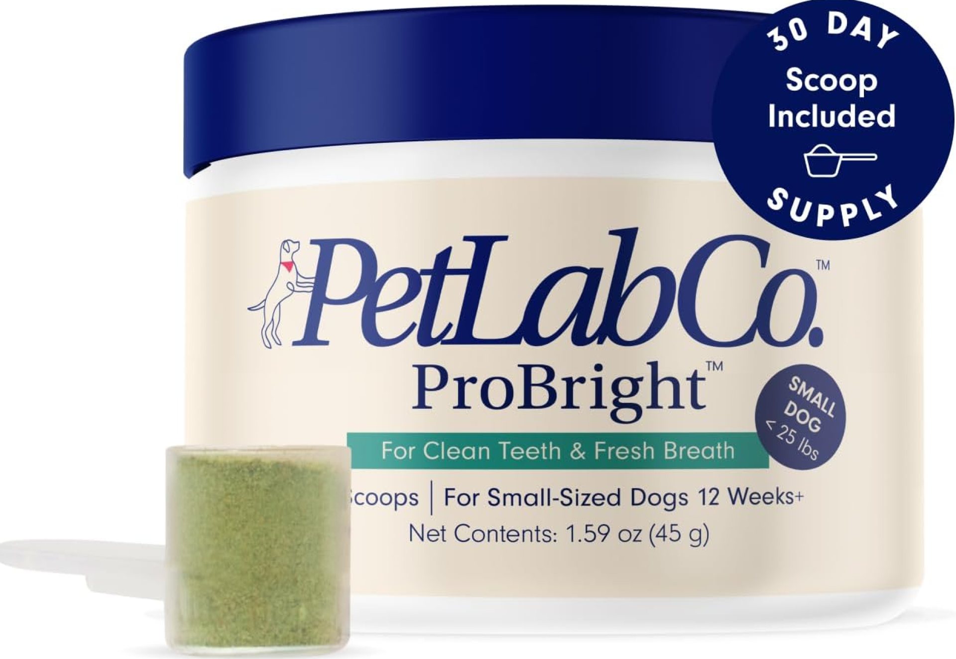 PetLab Co. ProBright Dental Powder – Dog Breath Freshener – Teeth Cleaning Made Easy – Targets Tartar & Bad Breath – Formulated for Small Dogs PetLab Co. ProBright Dental Powder – Dog Breath Freshener – Teeth Cleaning Made Easy – Targets Tartar & Bad Breath – Formulated for Small Dogs