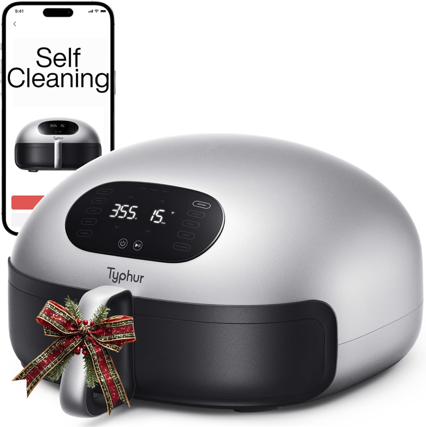 Dome Air Fryer, No.1 Cooking Speed Large Air Fryer with Superior Airflow, Self-cleaning Smart Digital Air Fryer with Dishwasher Safe Basket for Quick Easy Meals, Up to 32 Chicken Wings Capacity Dome Air Fryer, No.1 Cooking Speed Large Air Fryer with Superior Airflow, Self-cleaning Smart Digital Air Fryer with Dishwasher Safe Basket for Quick Easy Meals, Up to 32 Chicken Wings Capacity