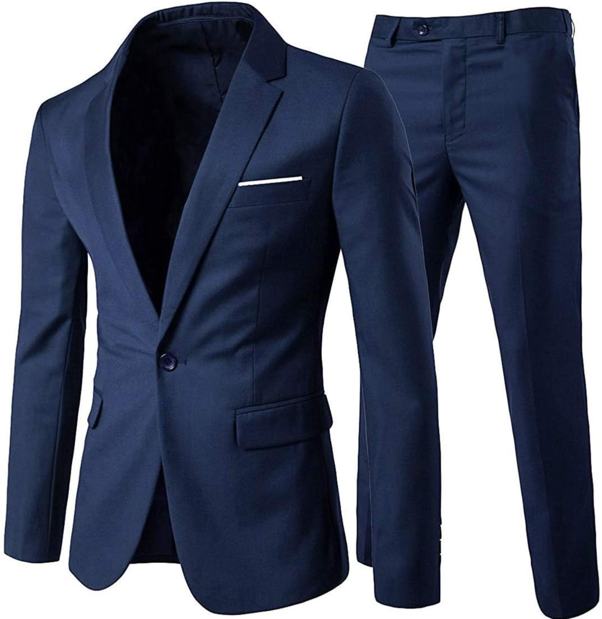 Cloudstyle Men’s 2-Piece Suits Slim Fit 1 Button Dress Suit Jacket Blazer & Pants Set Cloudstyle Men’s 2-Piece Suits Slim Fit 1 Button Dress Suit Jacket Blazer & Pants Set
