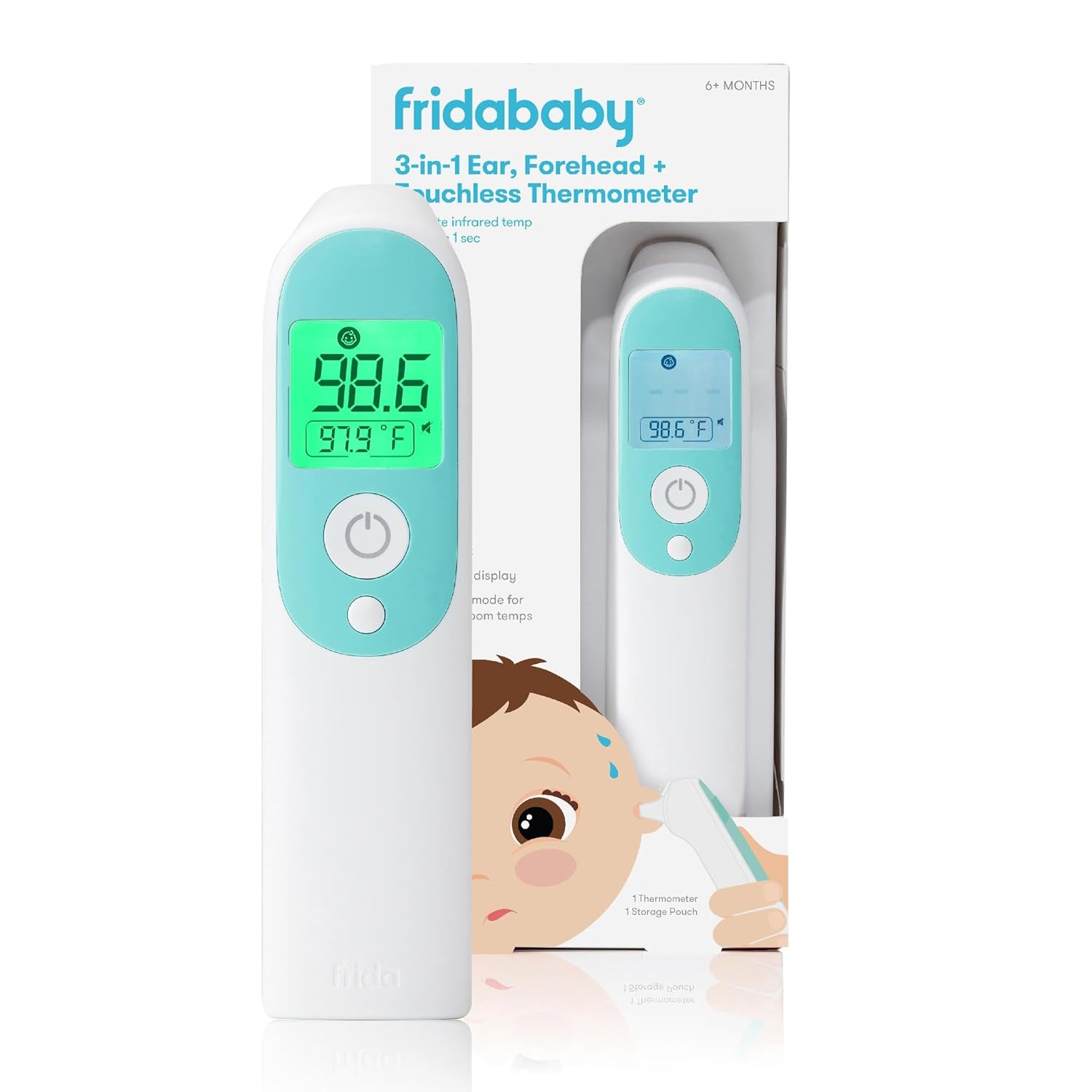 Frida Baby Thermometer, 3-in-1 Infrared Thermometer for Ear, Forehead & Touchless, FSA/ HSA Eligible Fever Thermometer for Baby, Infants ,Toddlers, Kids & Adults Frida Baby Thermometer, 3-in-1 Infrared Thermometer for Ear, Forehead & Touchless, FSA/ HSA Eligible Fever Thermometer for Baby, Infants ,Toddlers, Kids & Adults