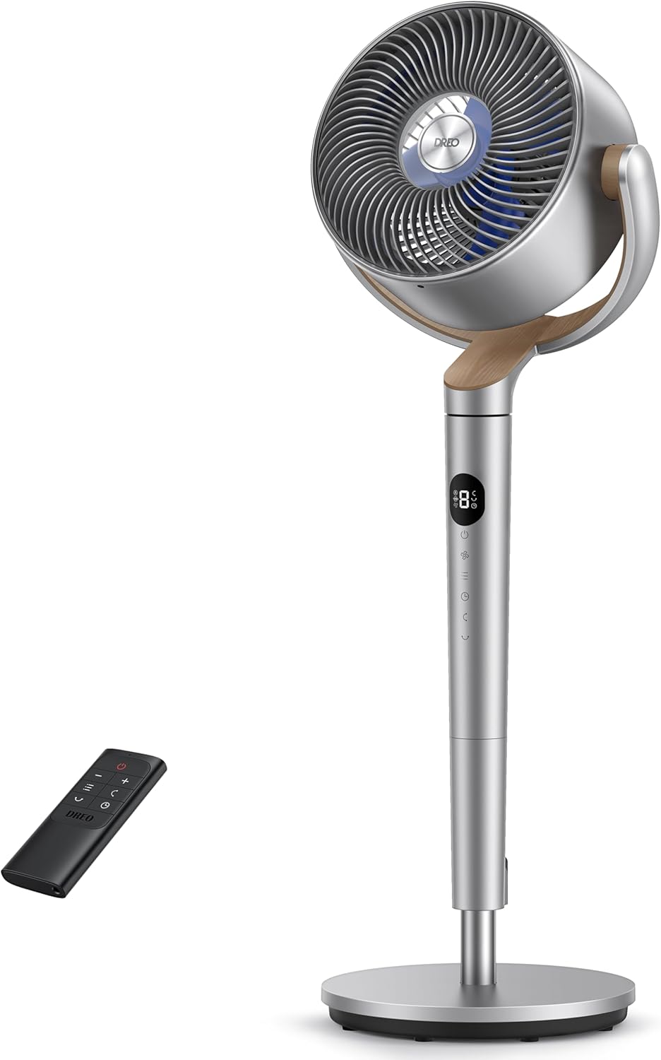 Dreo Standing Fan, 120°+120°Omni-directional Oscillating Fan For Bedroom, 85 ft Circulator With Remote, DC Motor Quiet Pedestal Fans, Adjustable Height, 8 Speeds, 3 Modes, 8H Timer, Home, PolyFan 502 Dreo Standing Fan, 120°+120°Omni-directional Oscillating Fan For Bedroom, 85 ft Circulator With Remote, DC Motor Quiet Pedestal Fans, Adjustable Height, 8 Speeds, 3 Modes, 8H Timer, Home, PolyFan 502