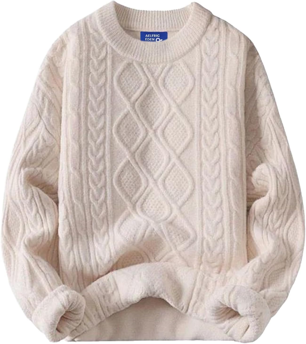 Aelfric Eden Oversized Sweater 90s Vintage Cable Knit Long Sleeve Women Woven Heavy Crewneck Pullover Aelfric Eden Oversized Sweater 90s Vintage Cable Knit Long Sleeve Women Woven Heavy Crewneck Pullover