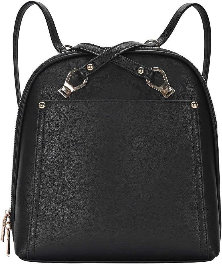 Miztique The Daisy Convertible Backpack Purse for Women (Black) | Soft Vegan Leather Shoulder Strap Bag or Convertible Backpack | 10.5in x 4in x 11.5in | Miztique The Daisy Convertible Backpack Purse for Women (Black) | Soft Vegan Leather Shoulder Strap Bag or Convertible Backpack | 10.5in x 4in x 11.5in |