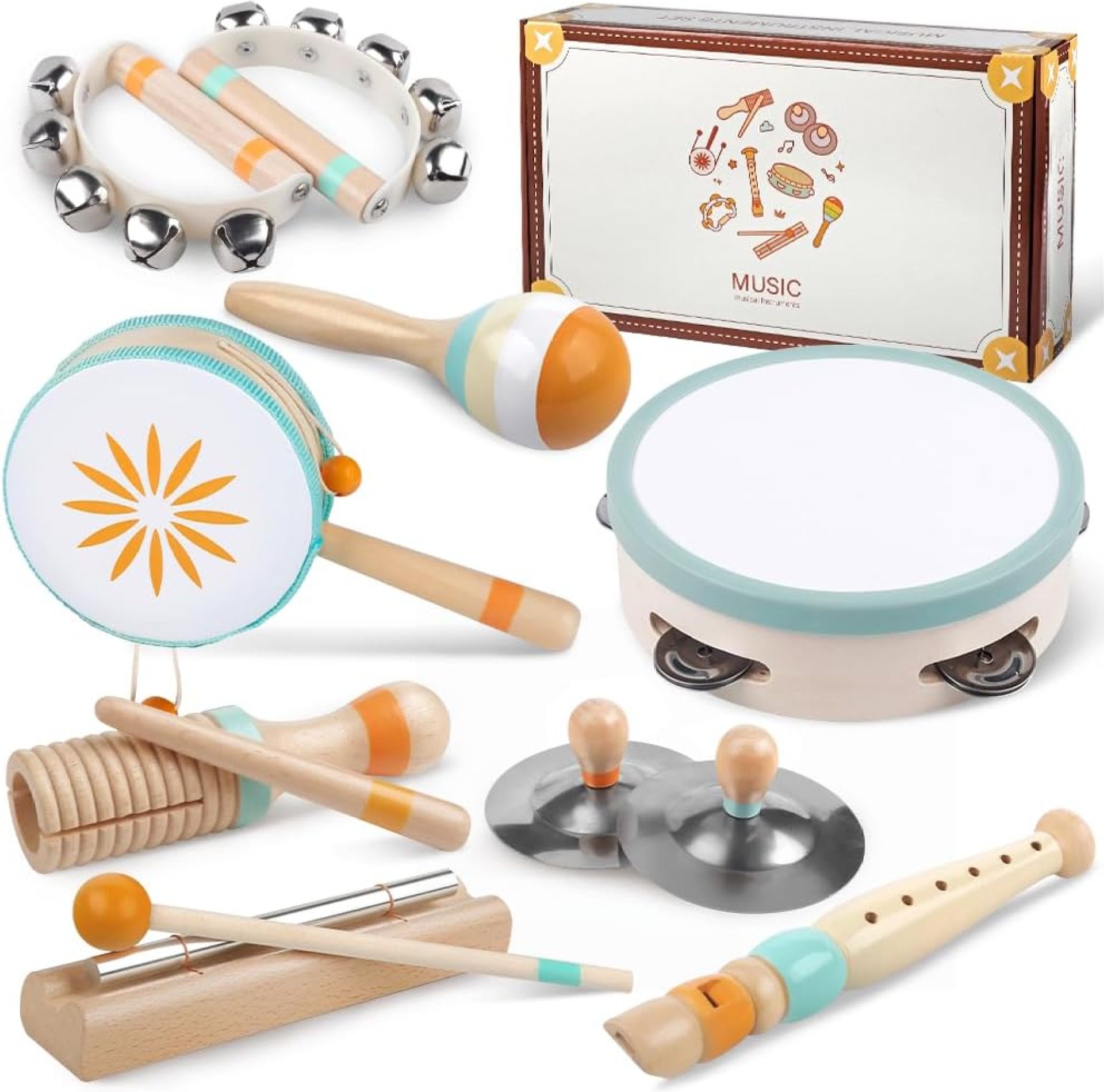 Toddlers Musical Instruments-Baby Montessori Wooden Musical Toys for Toddlers 1-3 Year Old,Kids Percussion Instruments Toy for 1 Year Boy&Girls,Christmas Birthday Gift for 1-3-5+ Year Old Toddlers Musical Instruments-Baby Montessori Wooden Musical Toys for Toddlers 1-3 Year Old,Kids Percussion Instruments Toy for 1 Year Boy&Girls,Christmas Birthday Gift for 1-3-5+ Year Old