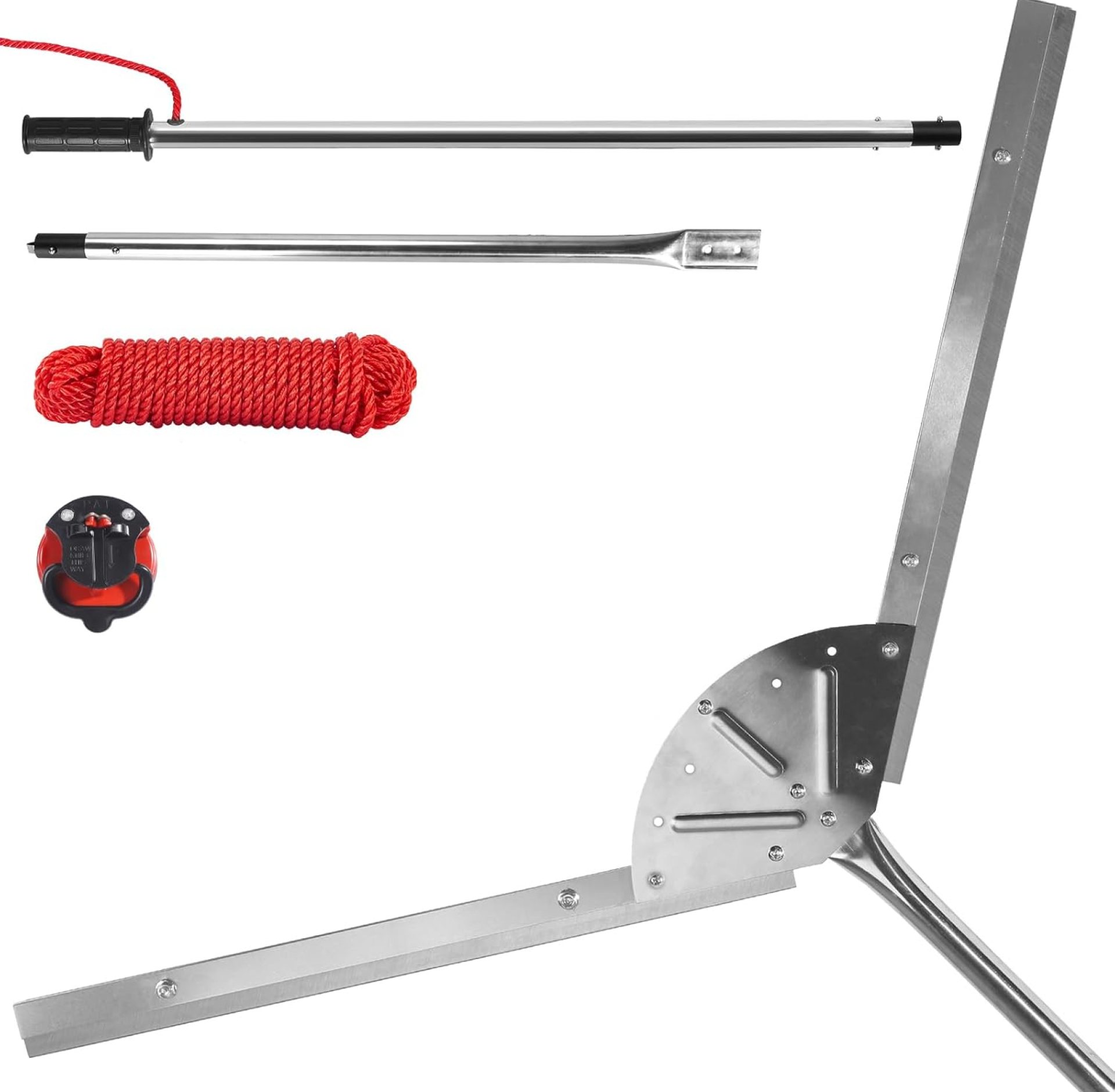 37″ Heavy Duty Lake Weed Cutter & Pond Rake | 3 Adjustable Cutting Angles | 30ft Reinforced Rope | Sharp Stainless Steel Blades | Aquatic Plant Tool for Cattail, Reed, Algae & Weeds 37″ Heavy Duty Lake Weed Cutter & Pond Rake | 3 Adjustable Cutting Angles | 30ft Reinforced Rope | Sharp Stainless Steel Blades | Aquatic Plant Tool for Cattail, Reed, Algae & Weeds