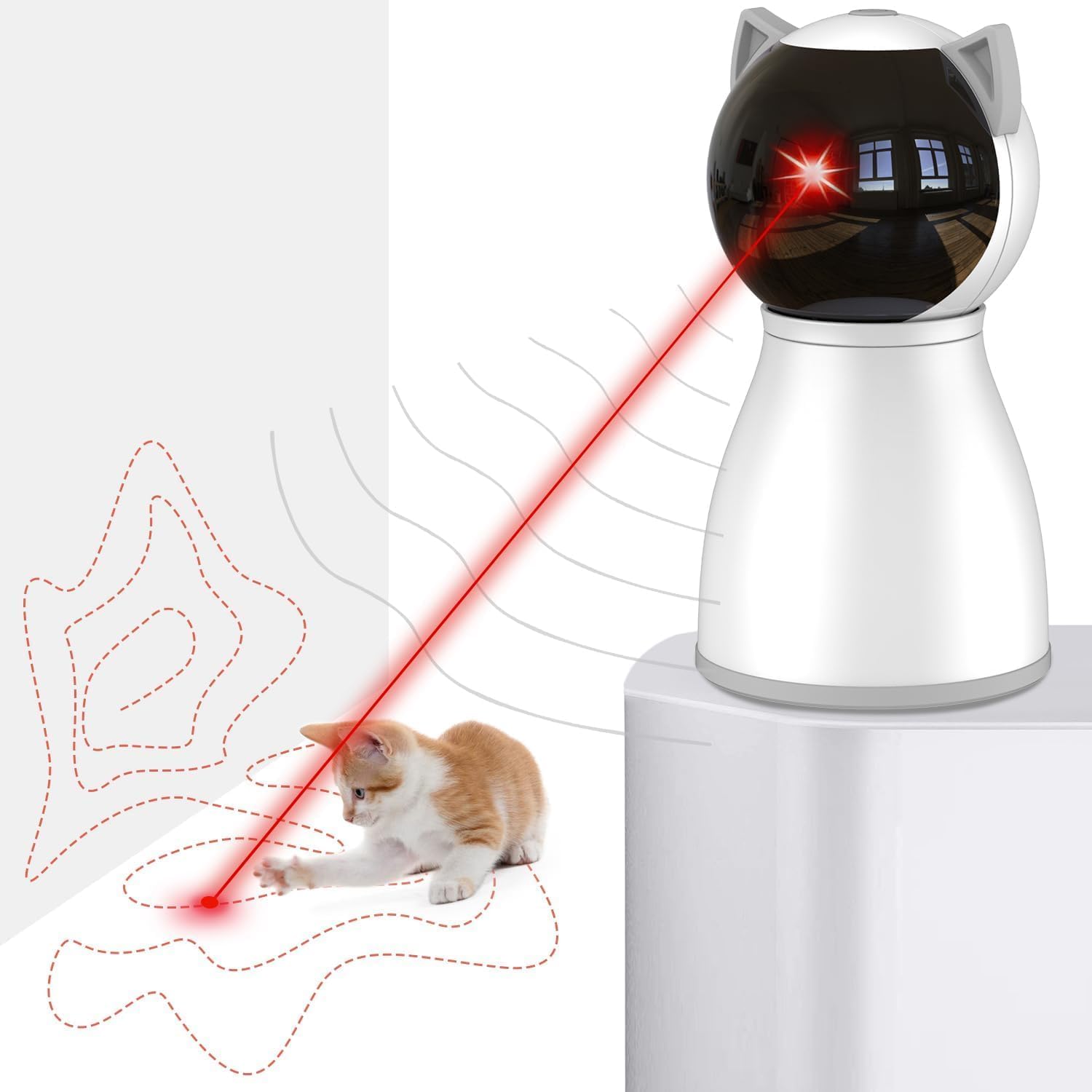 Laser Cat Toys for Indoor Cats,The 4th Generation Real Random Trajectory Motion Activated Rechargeable Automatic Cat Laser Toy,Interactive Cat Toys for Bored Indoor Adult Cats/Kittens/Dogs Laser Cat Toys for Indoor Cats,The 4th Generation Real Random Trajectory Motion Activated Rechargeable Automatic Cat Laser Toy,Interactive Cat Toys for Bored Indoor Adult Cats/Kittens/Dogs