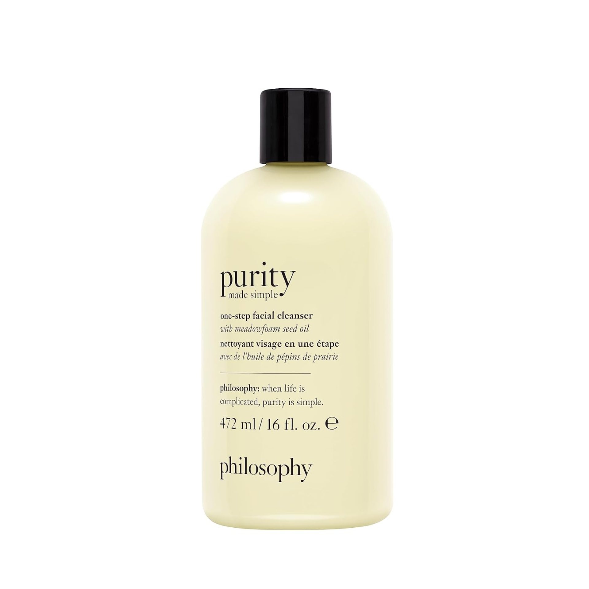 philosophy purity made simple one-step facial cleanser- with meadowfoam seed oil gently cleanses & melts away dirt, oil & stubborn makeup paraben-free face wash philosophy purity made simple one-step facial cleanser- with meadowfoam seed oil gently cleanses & melts away dirt, oil & stubborn makeup paraben-free face wash