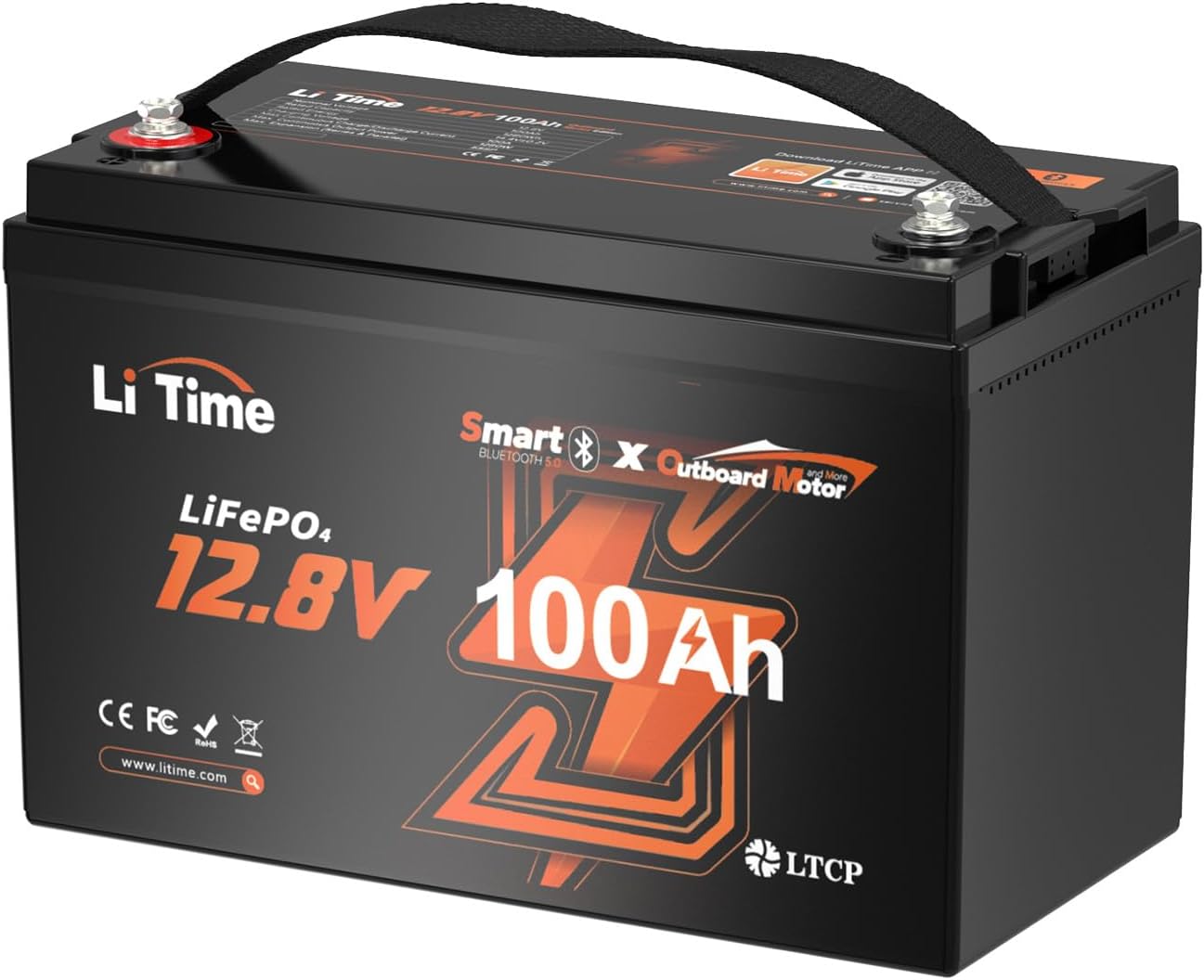 LiTime 12V 100Ah Bluetooth Plus Low-Temp Protection LiFePO4 Battery,5P5S Buit in 100A BMS, Group 31 Deep Cycle Lithium Iron Phosphate Battery Perfect for Trolling Motors,Yacht, Marine, Boat, RV,Home LiTime 12V 100Ah Bluetooth Plus Low-Temp Protection LiFePO4 Battery,5P5S Buit in 100A BMS, Group 31 Deep Cycle Lithium Iron Phosphate Battery Perfect for Trolling Motors,Yacht, Marine, Boat, RV,Home