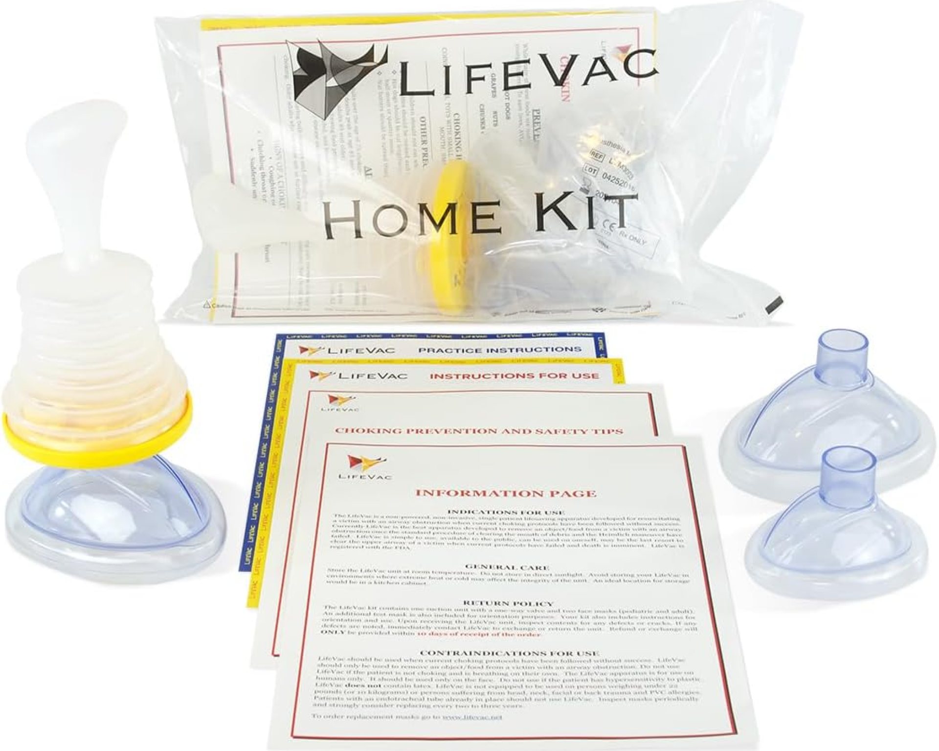 LifeVac Home Kit – Portable Suction Rescue Device, First Aid Kit for Kids and Adults, Portable Airway Suction Device for Children and Adults LifeVac Home Kit – Portable Suction Rescue Device, First Aid Kit for Kids and Adults, Portable Airway Suction Device for Children and Adults