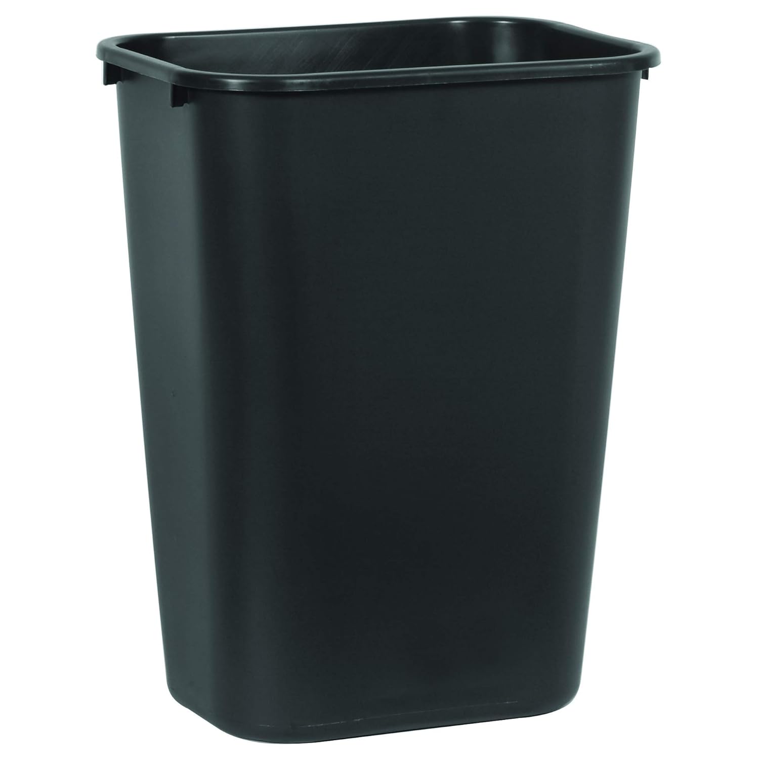Rubbermaid Commercial Wastebasket Trash Container, 41QT/10.25 GAL, Plastic, Black, Stackable Trash Can for Bedroom/Bathroom/Office, Fits Under Desk/Sink/Cabinet Rubbermaid Commercial Wastebasket Trash Container, 41QT/10.25 GAL, Plastic, Black, Stackable Trash Can for Bedroom/Bathroom/Office, Fits Under Desk/Sink/Cabinet