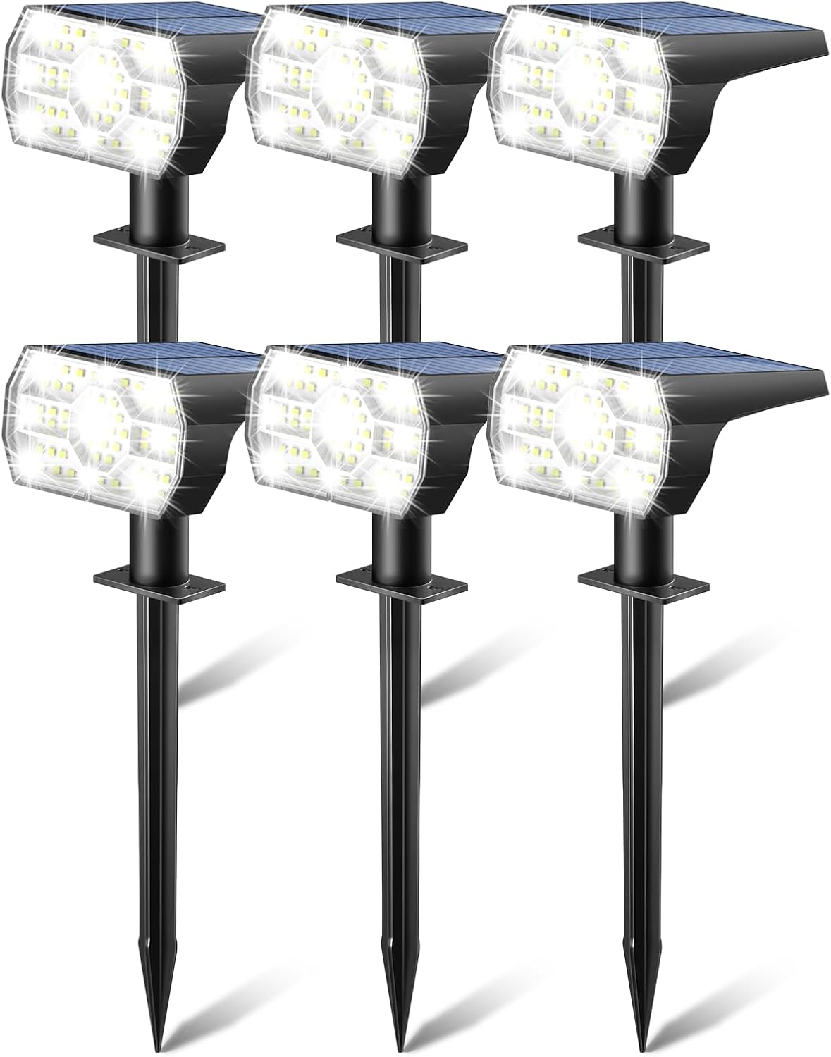 Kaxiida Solar Lights Outdoor Waterproof IP68, 3 Lighting Models Solar Powered Spot Lights Outdoor, 56LED Dusk to Dawn for Yard Patio Garden Pathway Landscape Lighting Kaxiida Solar Lights Outdoor Waterproof IP68, 3 Lighting Models Solar Powered Spot Lights Outdoor, 56LED Dusk to Dawn for Yard Patio Garden Pathway Landscape Lighting