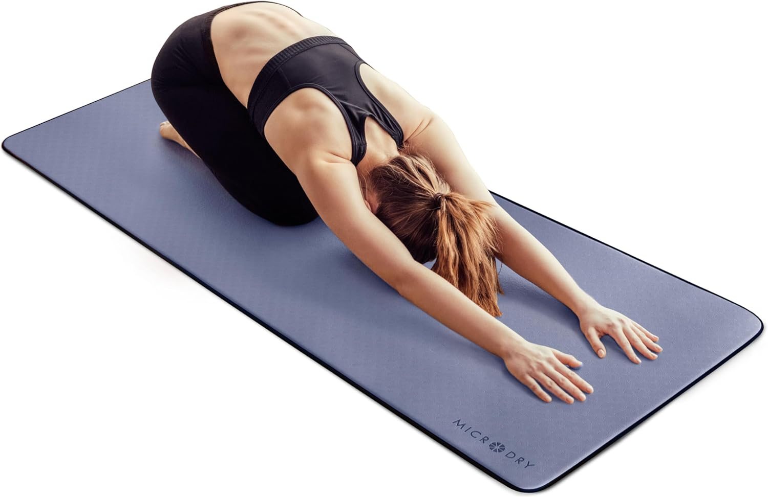 MICRODRY Deluxe Fitness Exercise Yoga Mat for Home & Gym, Extra Thick for High Impact Training, Multi Layered Skid Resistant Surface, Odor Neutralizing with Carrying Strap MICRODRY Deluxe Fitness Exercise Yoga Mat for Home & Gym, Extra Thick for High Impact Training, Multi Layered Skid Resistant Surface, Odor Neutralizing with Carrying Strap
