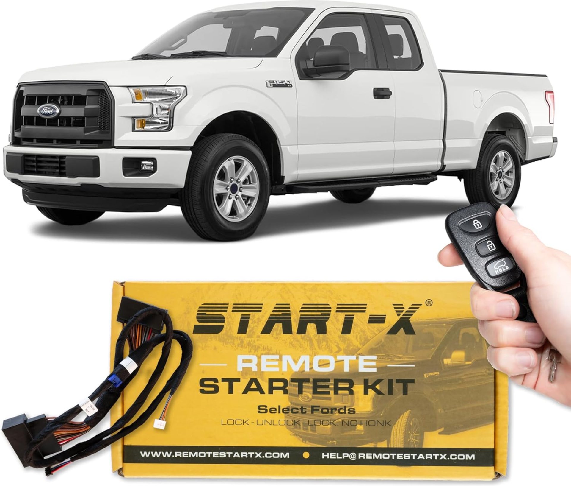 Start-X Remote Starter Kit for Ford F-150 15-20, F-250/F-350 17-21, Ranger 19-23, Transit Connect 19-22, Transit 20-23, Bronco Sport 21-23, Edge 15-20, Escape 20-22, Expedition 18-21, Explorer 16-23 Start-X Remote Starter Kit for Ford F-150 15-20, F-250/F-350 17-21, Ranger 19-23, Transit Connect 19-22, Transit 20-23, Bronco Sport 21-23, Edge 15-20, Escape 20-22, Expedition 18-21, Explorer 16-23