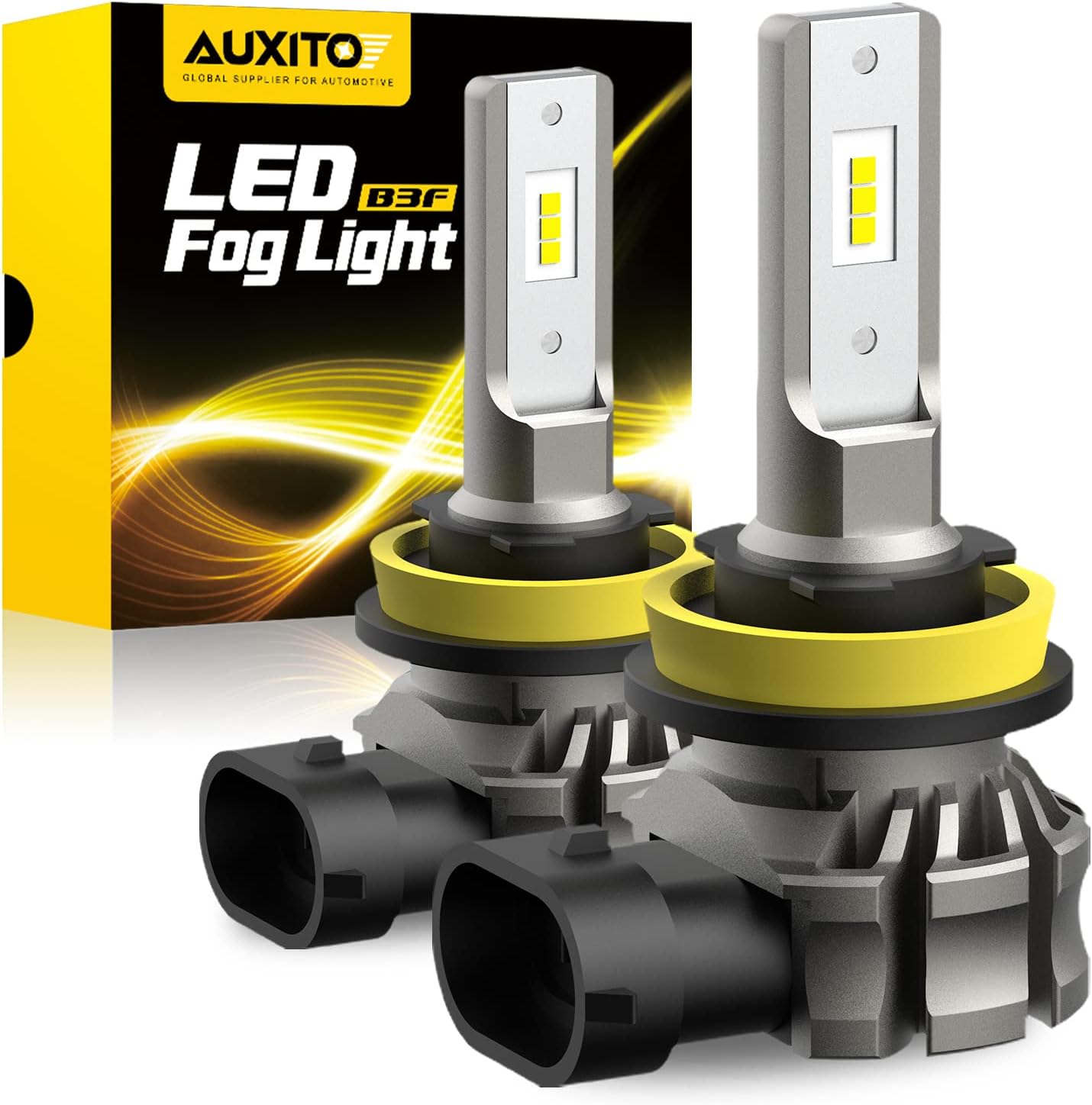 AUXITO H11/H8/H16 LED Fog Light Bulbs or DRL, 6000 Lumens 6500K Cool White Light, 300% Brightness, CSP LED Chips Fog Lamps Replacement for Cars, Play and Plug (Pack of 2) AUXITO H11/H8/H16 LED Fog Light Bulbs or DRL, 6000 Lumens 6500K Cool White Light, 300% Brightness, CSP LED Chips Fog Lamps Replacement for Cars, Play and Plug (Pack of 2)