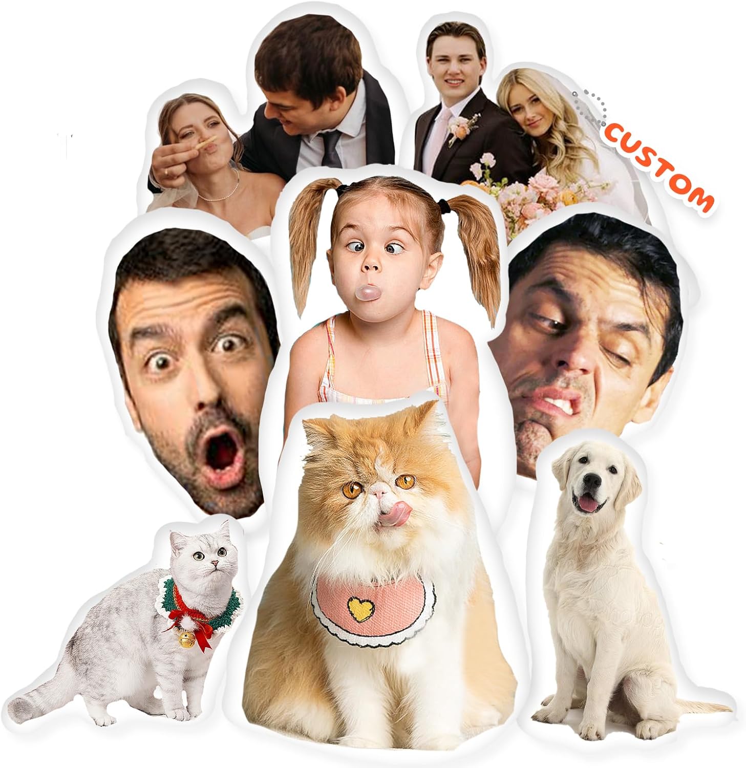 Custom Pillow – Custom Pet Pillow with Photo, Custom Face Pillow, Personalized Dog Cat Face Pictures Pillow, Funny Pillow for Women Men, Personalized Gag Gifts, White Elephant Gifts for Adults Custom Pillow – Custom Pet Pillow with Photo, Custom Face Pillow, Personalized Dog Cat Face Pictures Pillow, Funny Pillow for Women Men, Personalized Gag Gifts, White Elephant Gifts for Adults