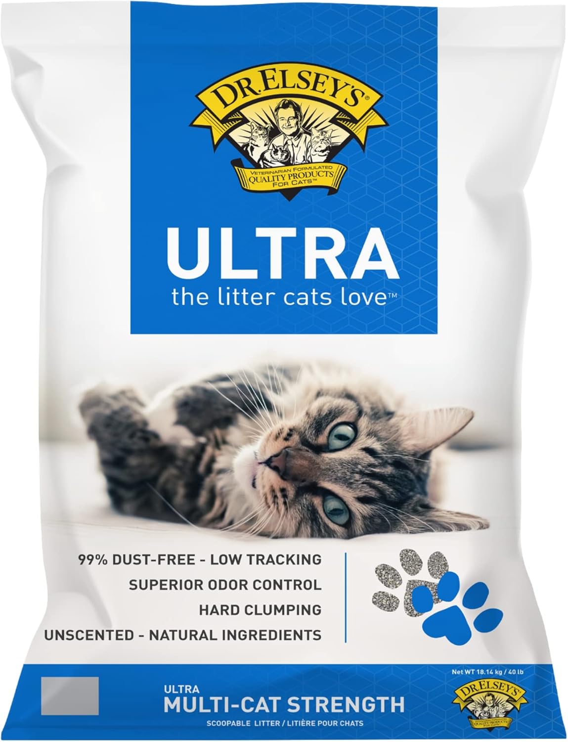 Dr. Elsey’s Ultra Premium Clumping Cat Litter, 40 pound bag ( Pack May Vary ) Dr. Elsey’s Ultra Premium Clumping Cat Litter, 40 pound bag ( Pack May Vary )