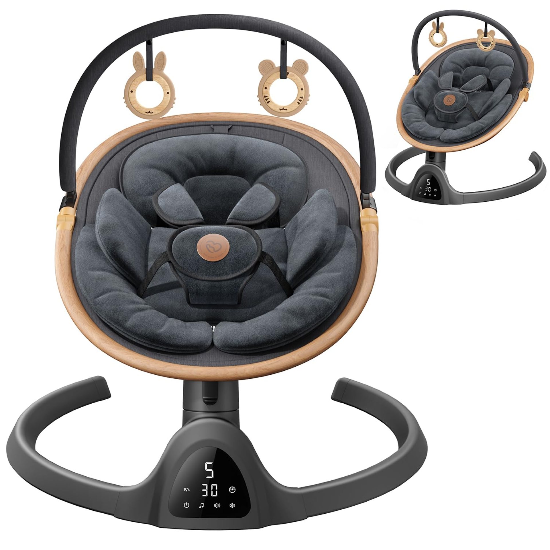 Baby Swings for Infants, Fasonbaby Bluetooth Infant Swing with Music Speaker with 3 Seat Positions, 5 Speeds and Remote Control – Portable Baby Swing for Indoor and Outdoor (Black) Baby Swings for Infants, Fasonbaby Bluetooth Infant Swing with Music Speaker with 3 Seat Positions, 5 Speeds and Remote Control – Portable Baby Swing for Indoor and Outdoor (Black)
