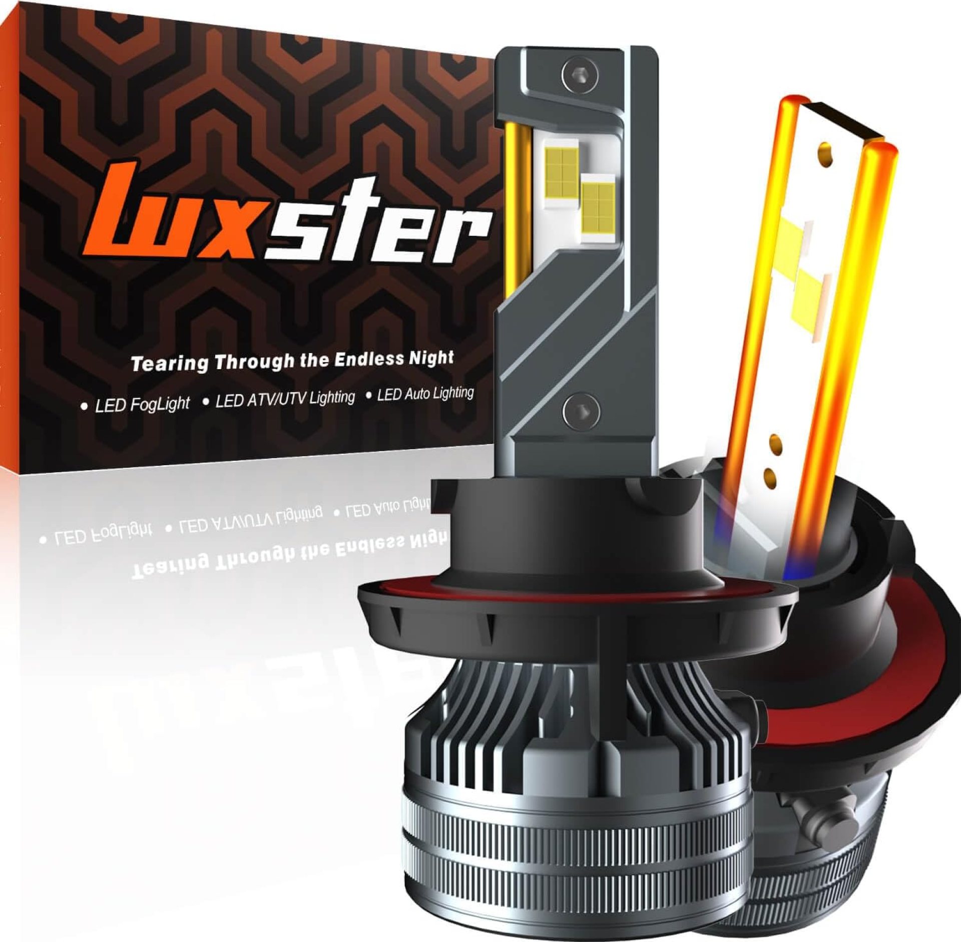LUXSTER Punisher 40,000LM H13 LED Bulbs, Ultra-Bright TalonLED Chips, 6000K Pure White Foglight, Easy Plug-N-Play Installation, IP68 Waterproof, Pack of 2 LUXSTER Punisher 40,000LM H13 LED Bulbs, Ultra-Bright TalonLED Chips, 6000K Pure White Foglight, Easy Plug-N-Play Installation, IP68 Waterproof, Pack of 2