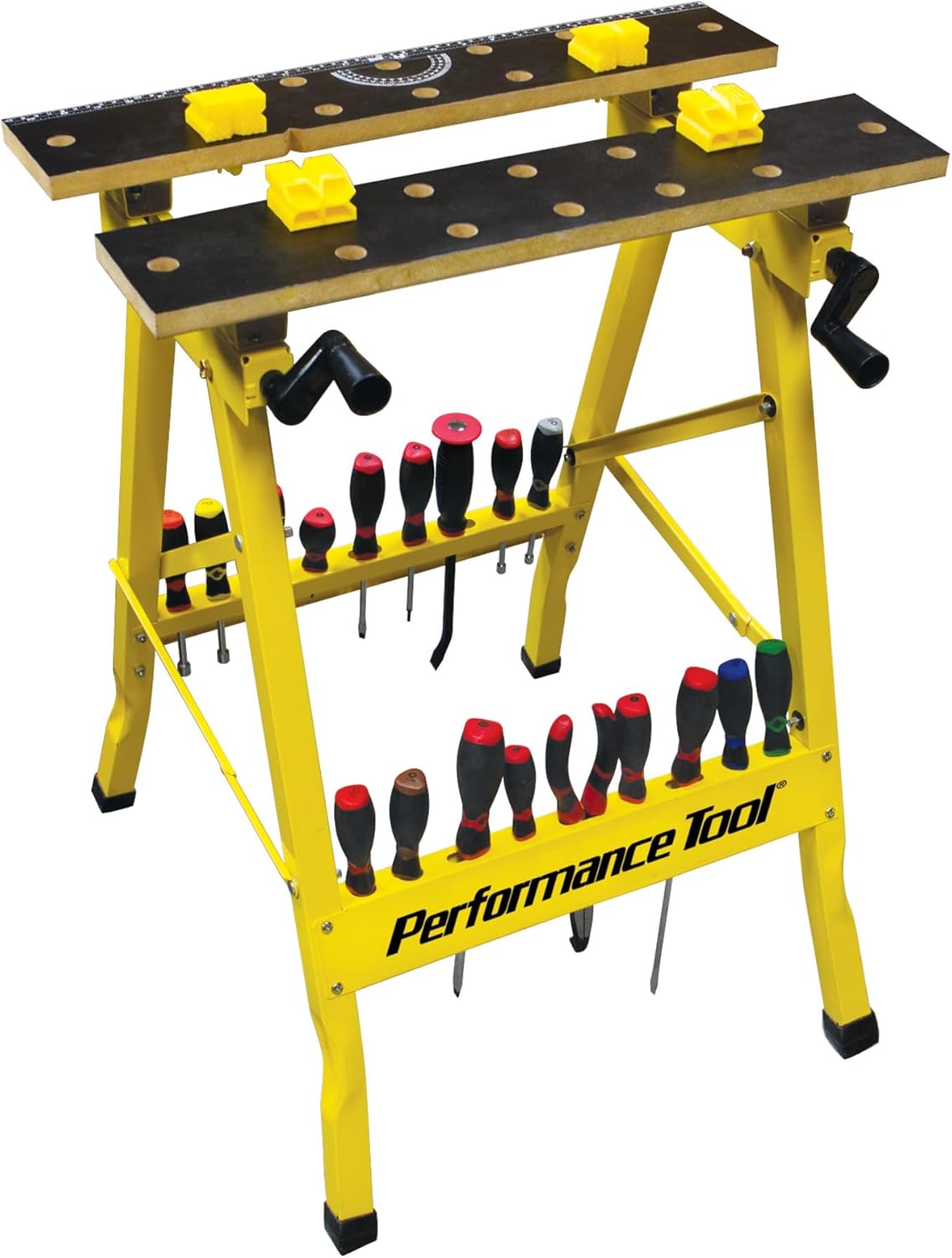 Performance Tool W54025 Portable Multipurpose Workbench and Vise (200 lbs Capacity) , Yellow Performance Tool W54025 Portable Multipurpose Workbench and Vise (200 lbs Capacity) , Yellow