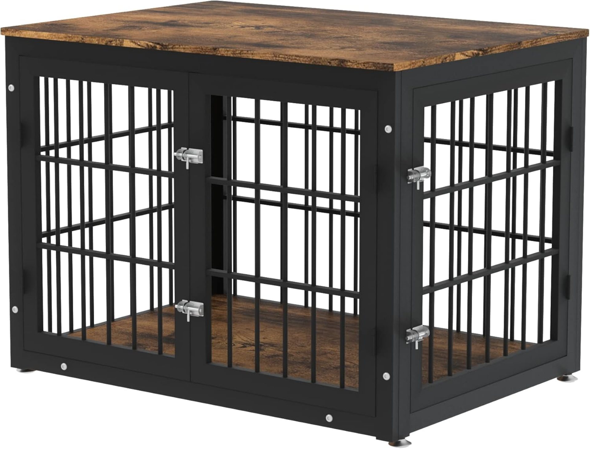 Rustic Heavy Duty Dog Crate Furniture for Large and Medium Dogs, Decorative Pet House End Table, Wooden Cage Kennel Furniture Indoor Rustic Heavy Duty Dog Crate Furniture for Large and Medium Dogs, Decorative Pet House End Table, Wooden Cage Kennel Furniture Indoor