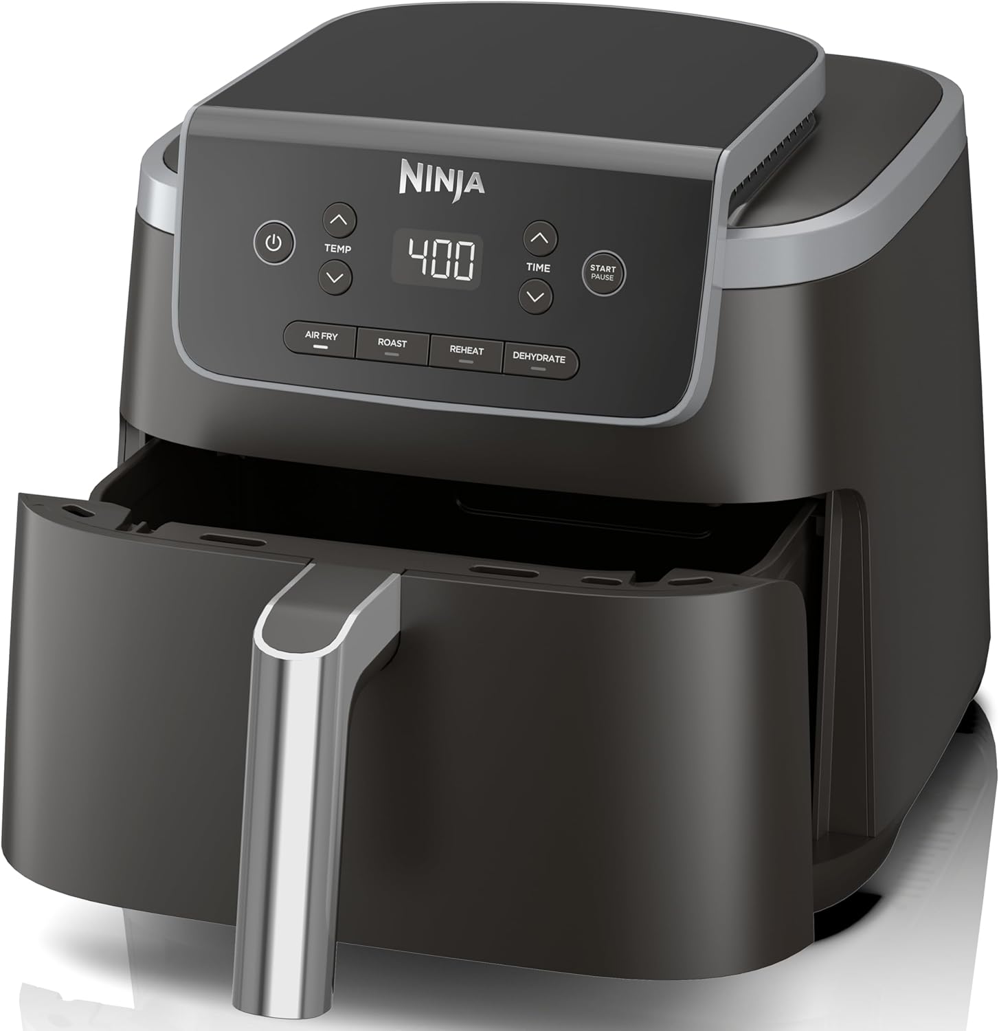 Ninja Air Fryer Pro 4-in-1 with 5 QT Capacity, Air Fry, Roast, Reheat, Dehydrate, Air Crisp Technology with 400F for hot, crispy results in just minutes, Nonstick Basket & Crisper Plate, Grey, AF141 Ninja Air Fryer Pro 4-in-1 with 5 QT Capacity, Air Fry, Roast, Reheat, Dehydrate, Air Crisp Technology with 400F for hot, crispy results in just minutes, Nonstick Basket & Crisper Plate, Grey, AF141