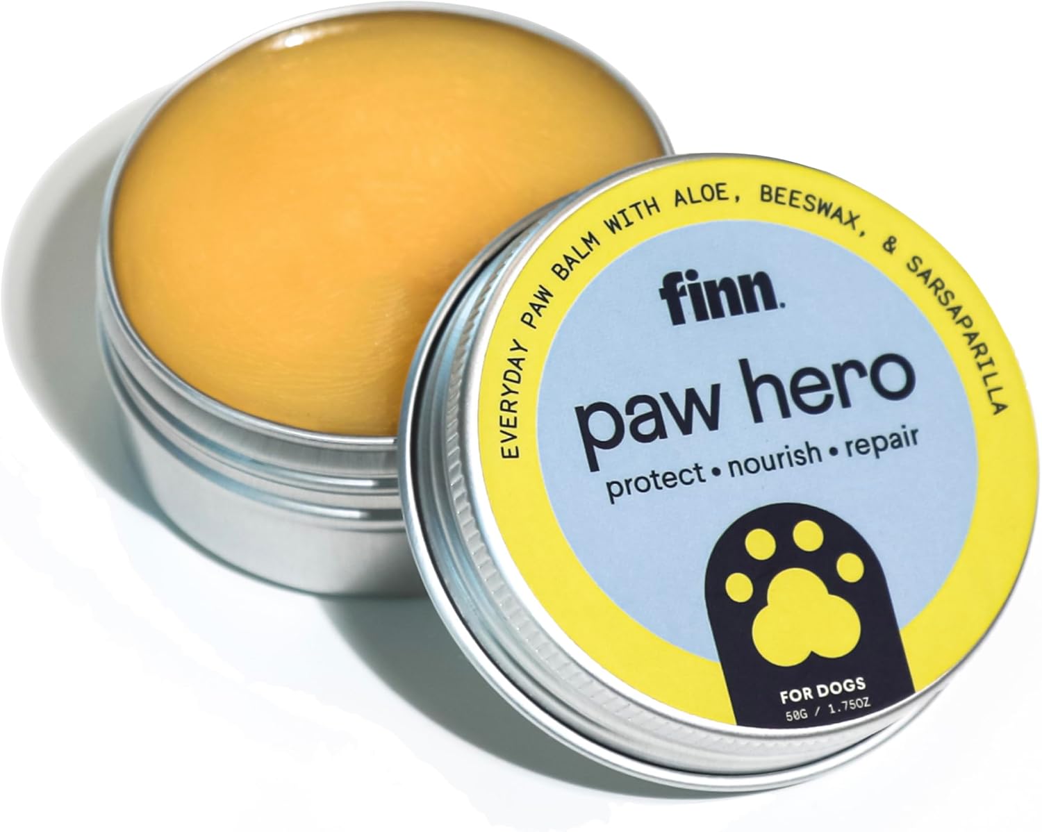 Finn Paw Hero | Natural Revitalizing Dog Paw Balm | Protect, Nourish & Repair from Winter, Snow, Damage, and Dryness – 1.75 oz Finn Paw Hero | Natural Revitalizing Dog Paw Balm | Protect, Nourish & Repair from Winter, Snow, Damage, and Dryness – 1.75 oz