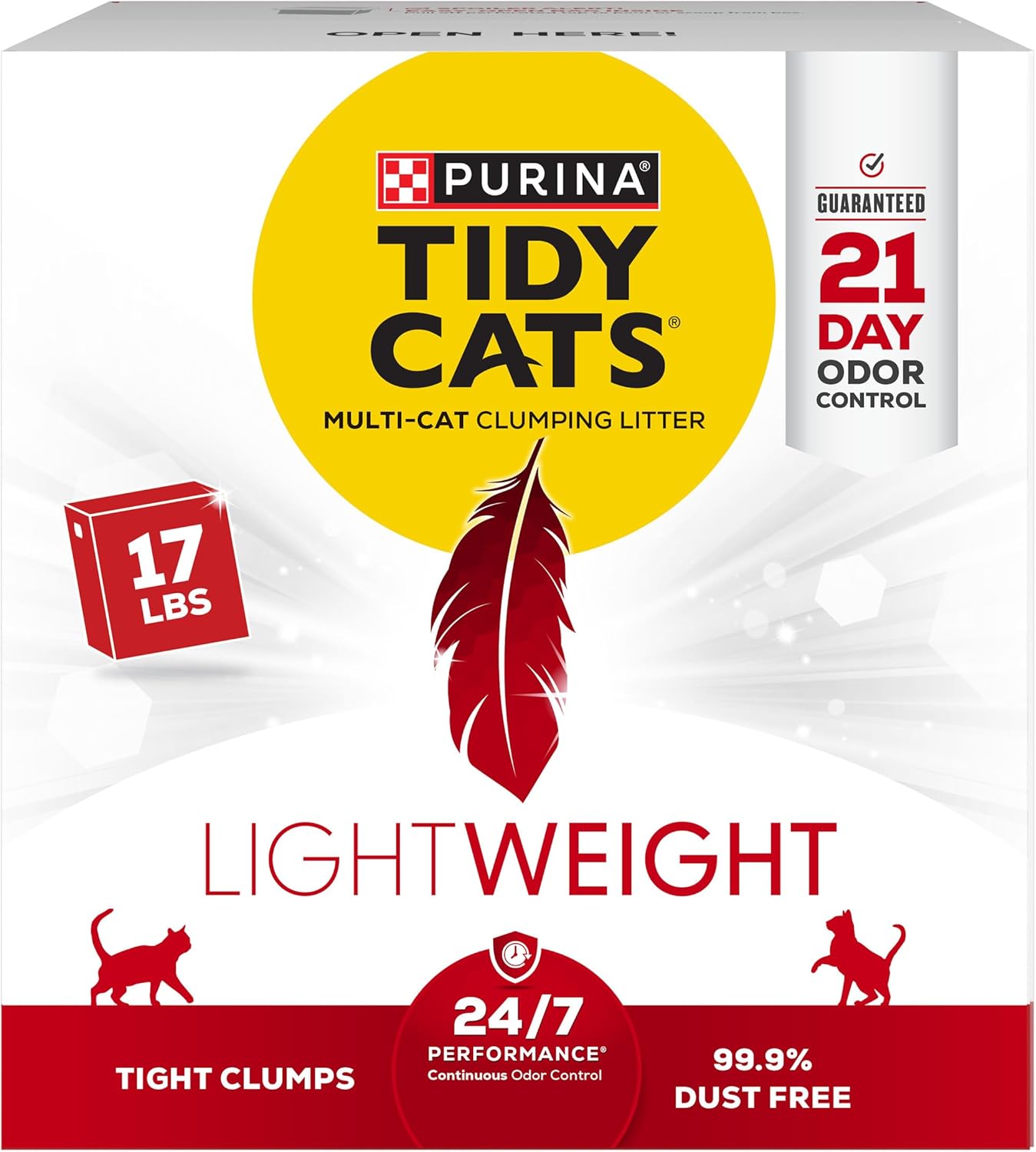 Purina Tidy Cats LightWeight, Low Dust, Clumping Cat Litter Odor Control 24/7 Performance Multi Cat Litter – 17 lb. Box Purina Tidy Cats LightWeight, Low Dust, Clumping Cat Litter Odor Control 24/7 Performance Multi Cat Litter – 17 lb. Box