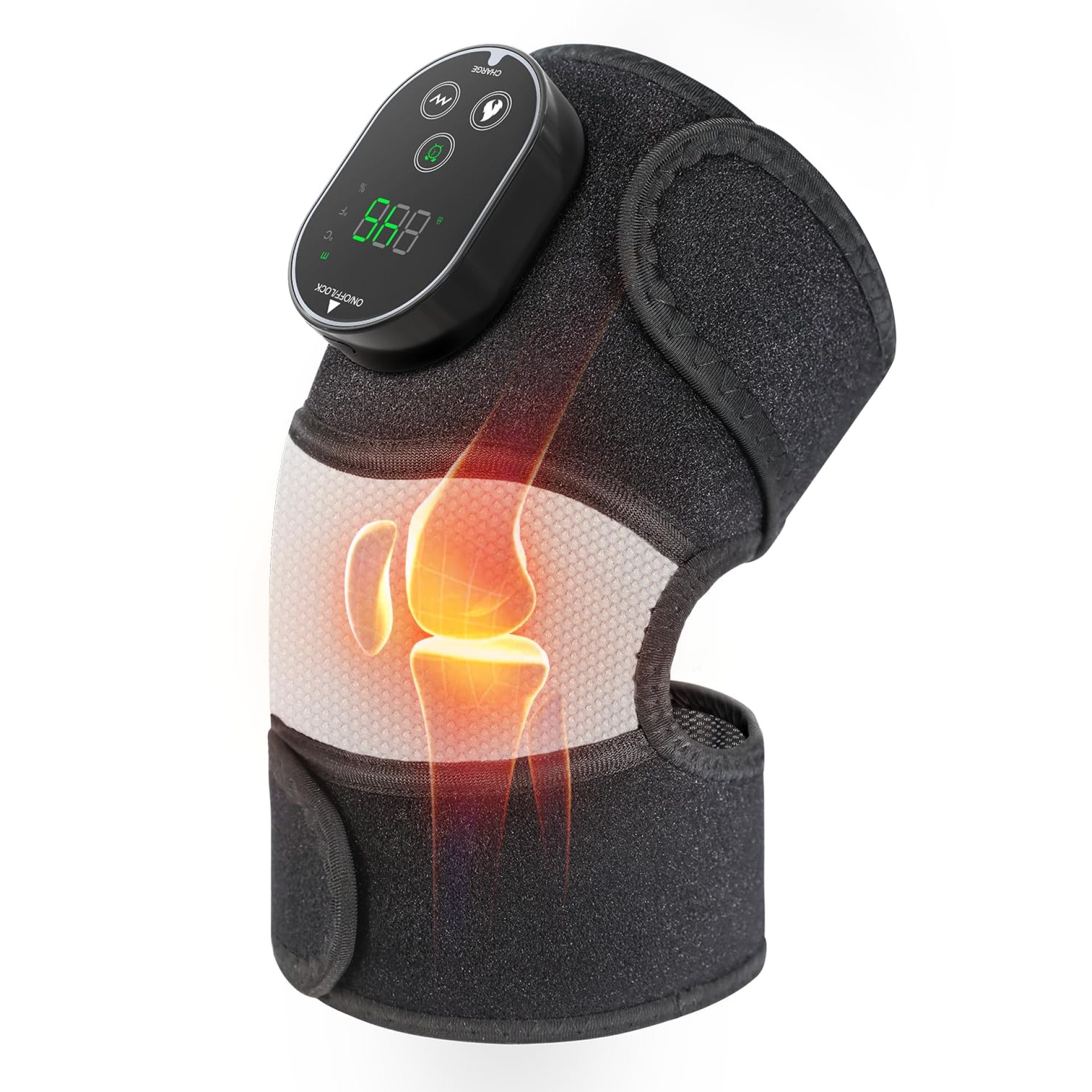 Cordless Heated Knee Massager, 3-in-1 Electric Knee Massager with Heat for Knee Elbow Shoulder Wrap with 3 Vibration & Heating Modes Cordless Heated Knee Massager, 3-in-1 Electric Knee Massager with Heat for Knee Elbow Shoulder Wrap with 3 Vibration & Heating Modes